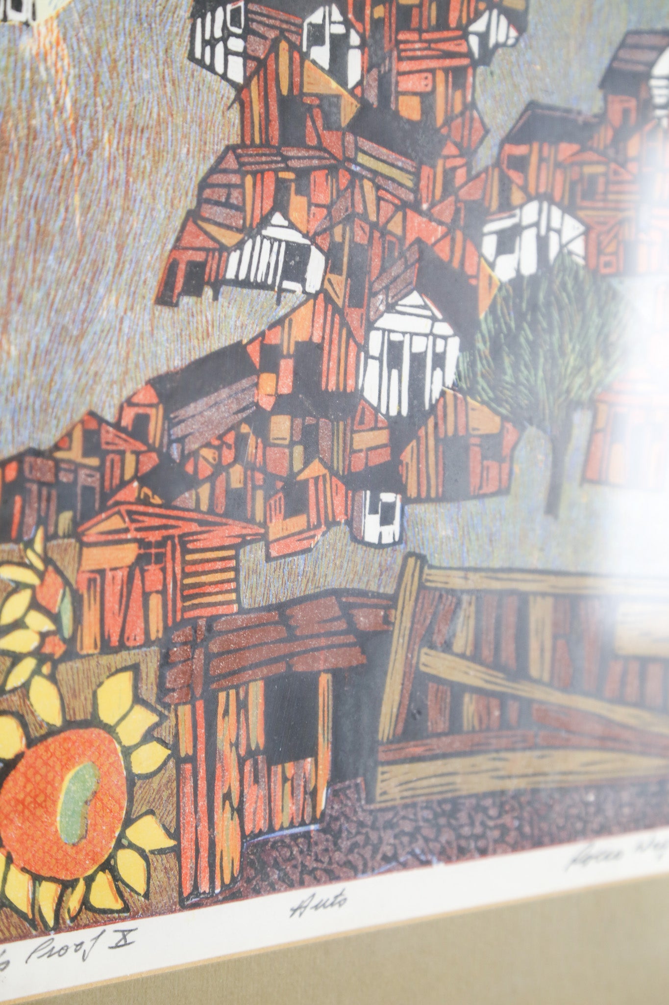 Sunflowers and House / ヒマワリと家