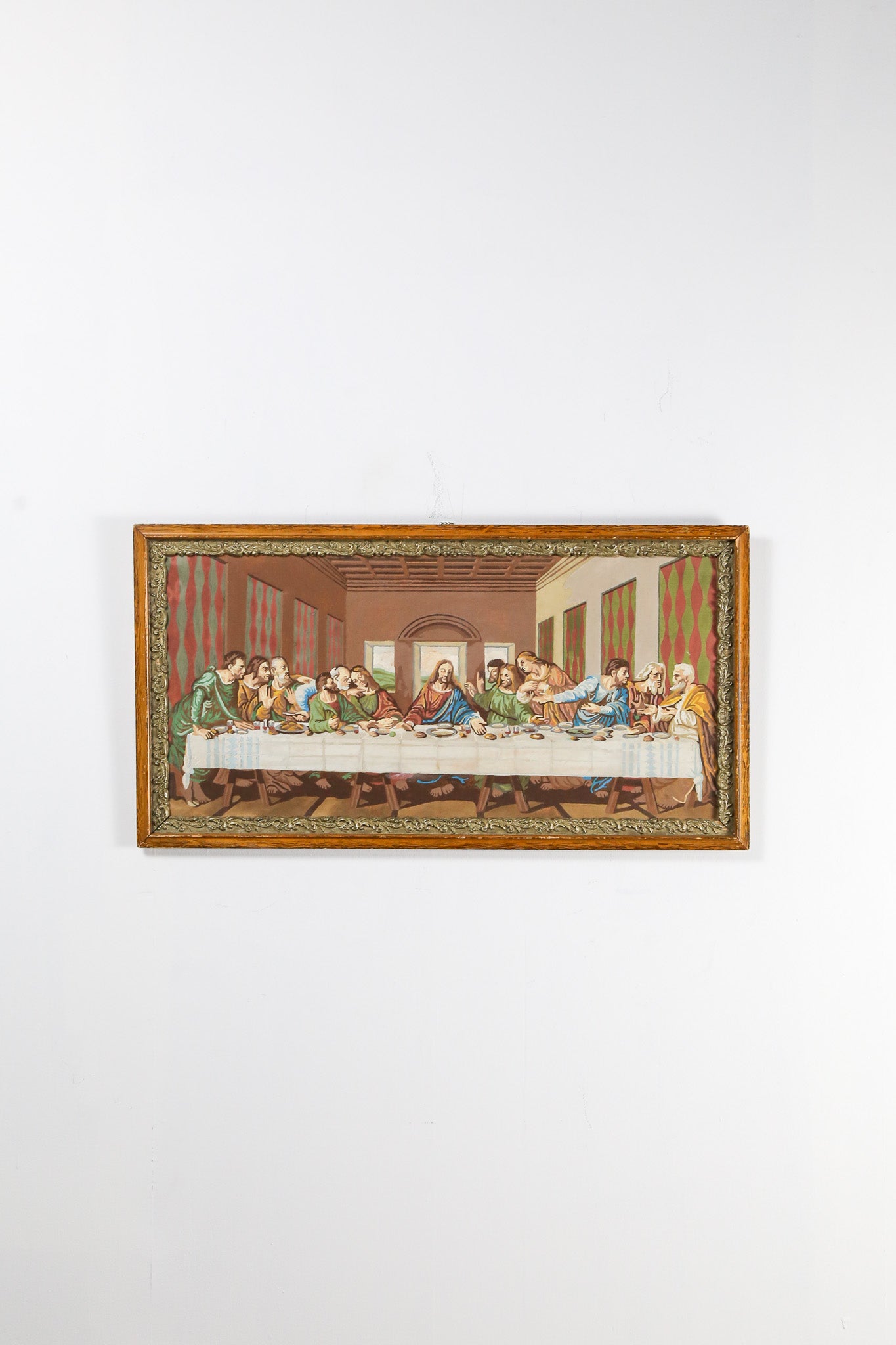 The Last Supper Framed Oil Painting / 最後の晩餐 額装オイルペインティング