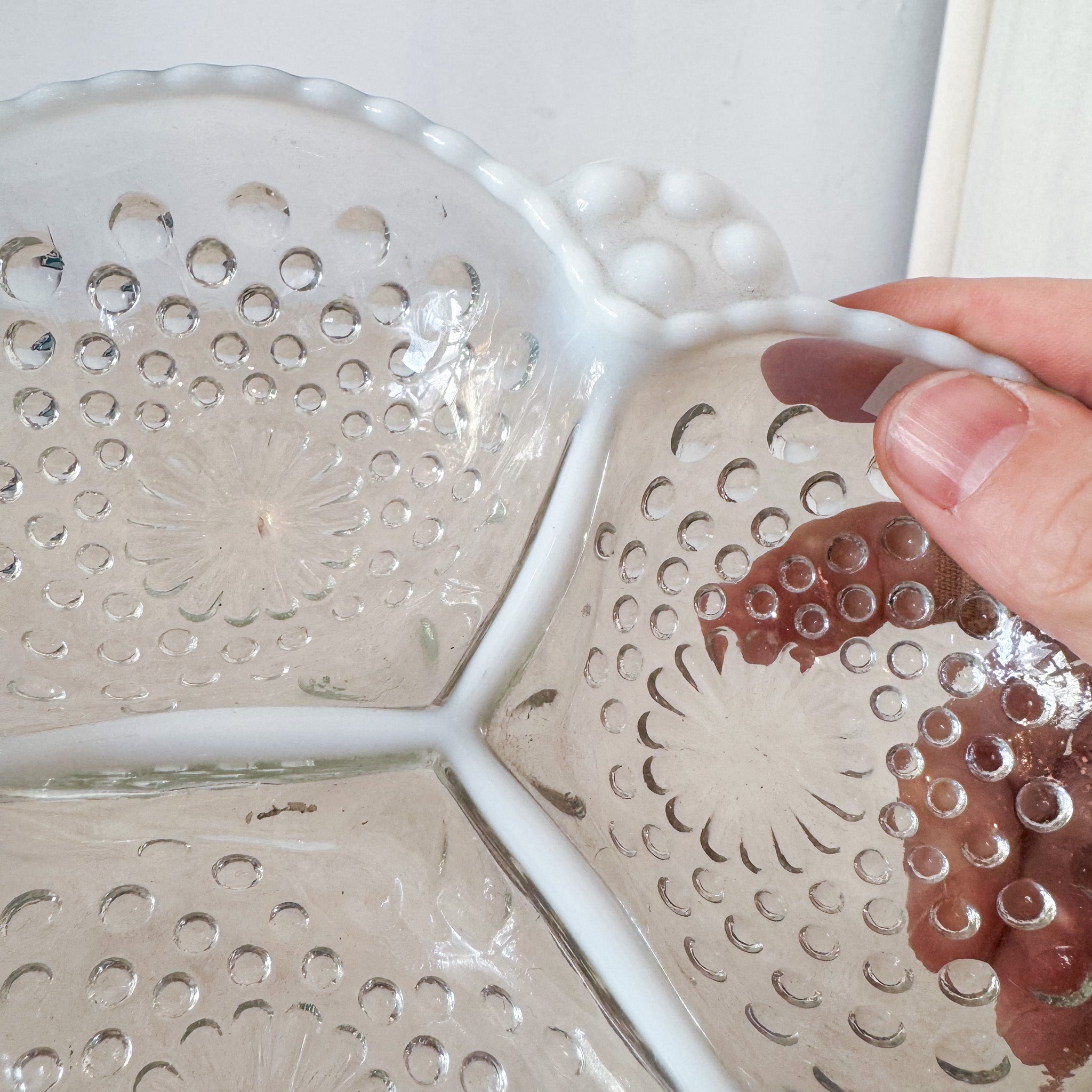 Anchor Hocking Moonstone Candy Dish / アンカーホッキングムーンストンキャンディーディッシュ