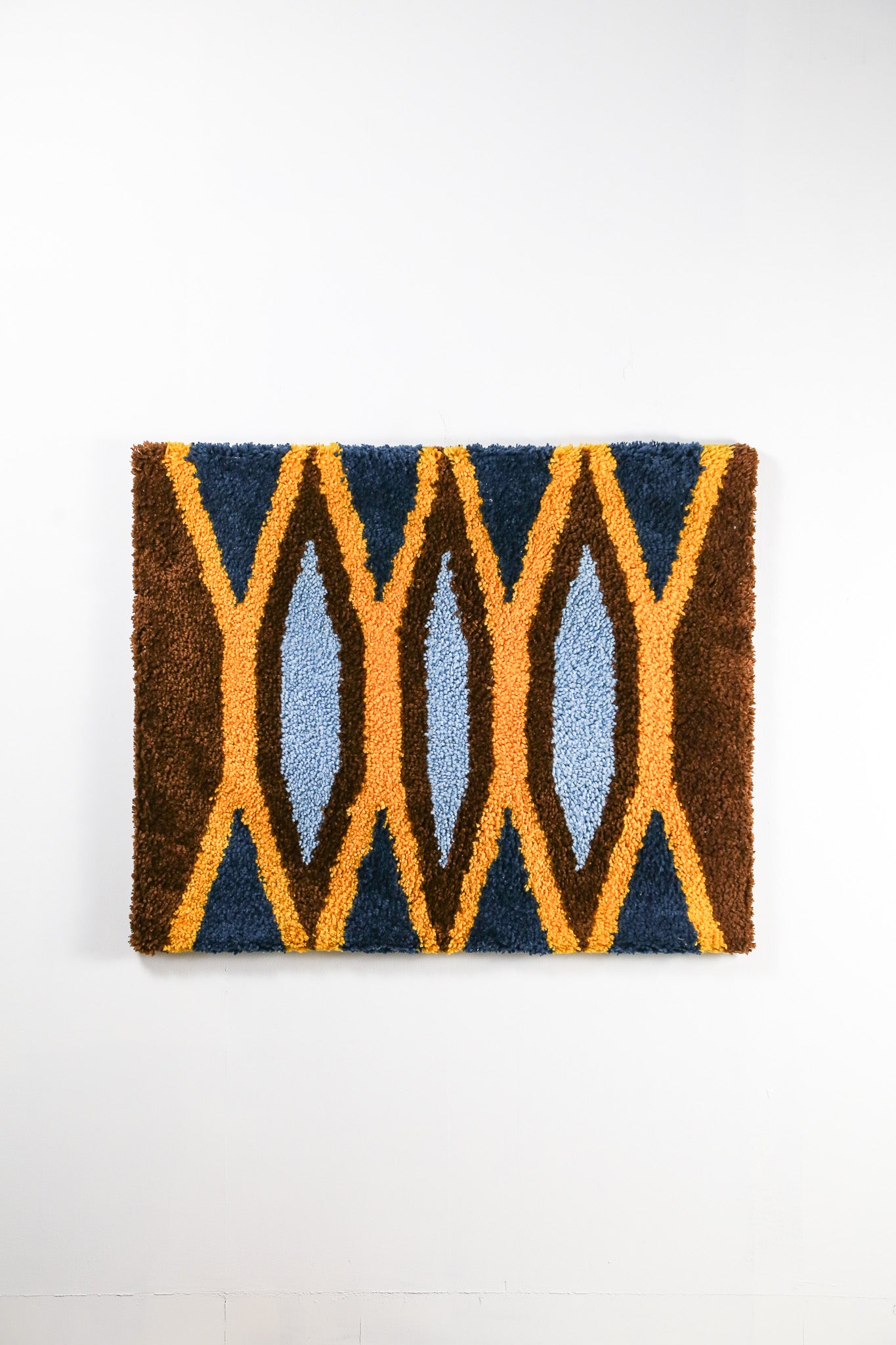 Blue Brown Yellow Fabric Panel / ブルー ブラウン イエロー ファブリックパネル