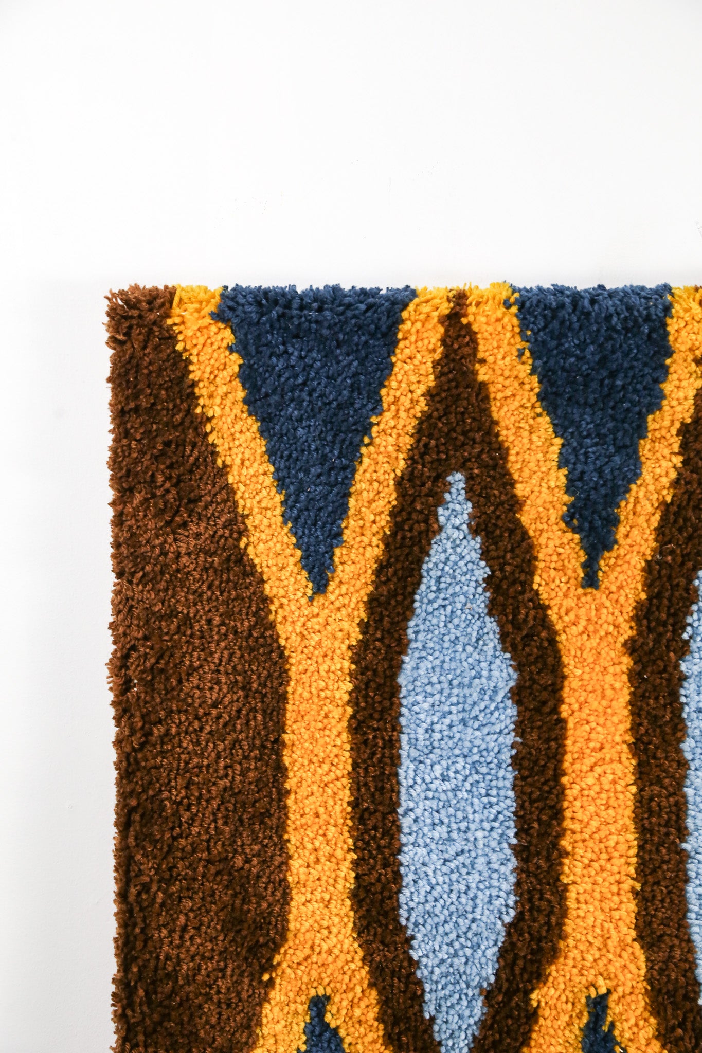 Blue Brown Yellow Fabric Panel / ブルー ブラウン イエロー ファブリックパネル