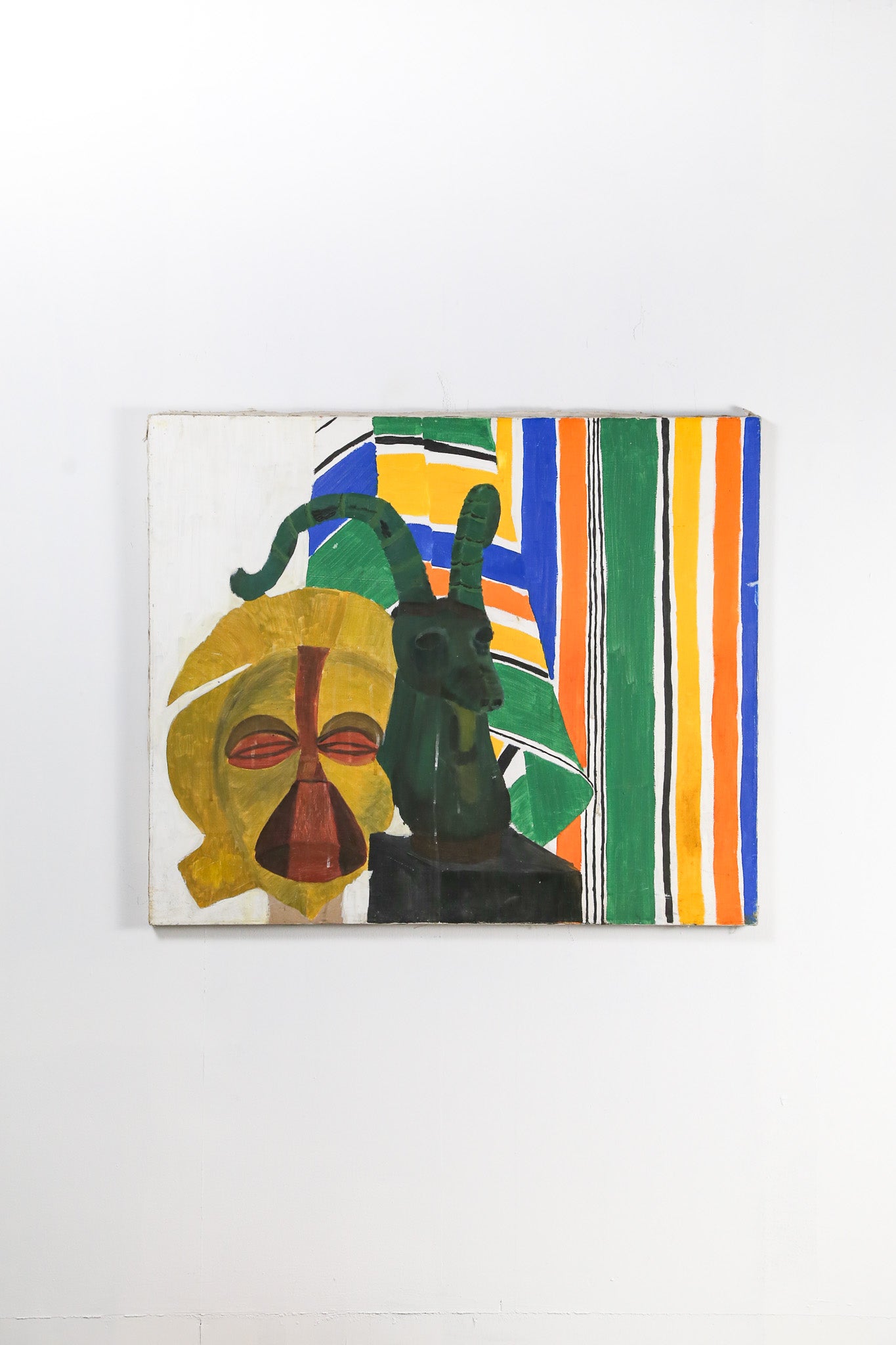 Abstract Painting with Masks / 仮面をモチーフにした抽象画