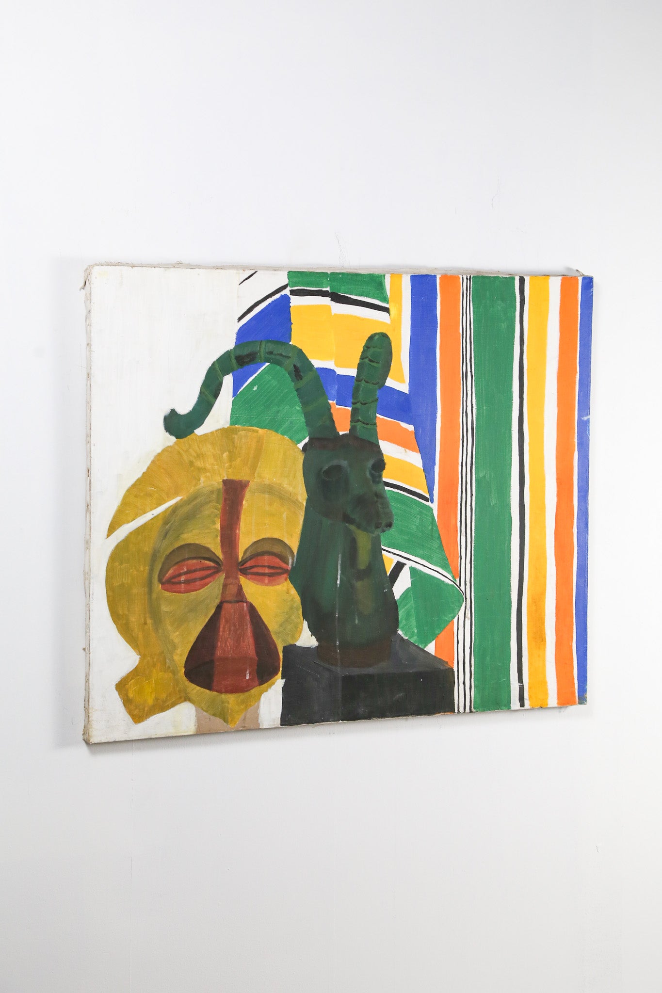 Abstract Painting with Masks / 仮面をモチーフにした抽象画