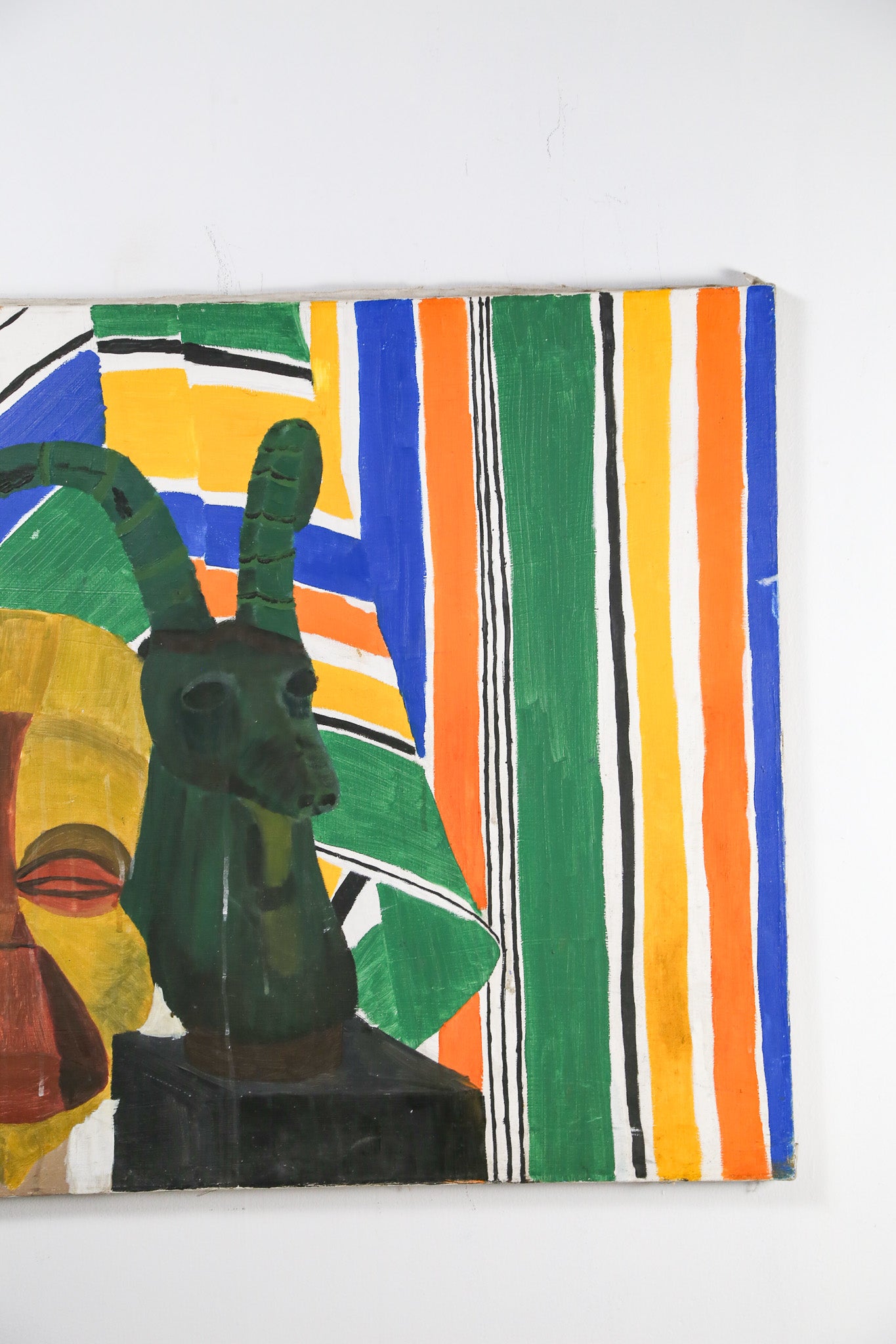 Abstract Painting with Masks / 仮面をモチーフにした抽象画