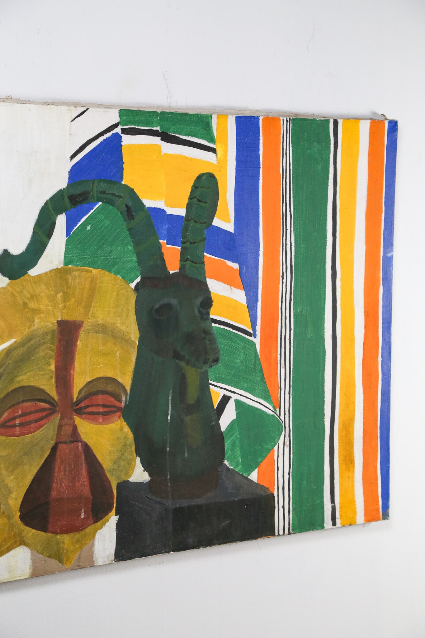 Abstract Painting with Masks / 仮面をモチーフにした抽象画