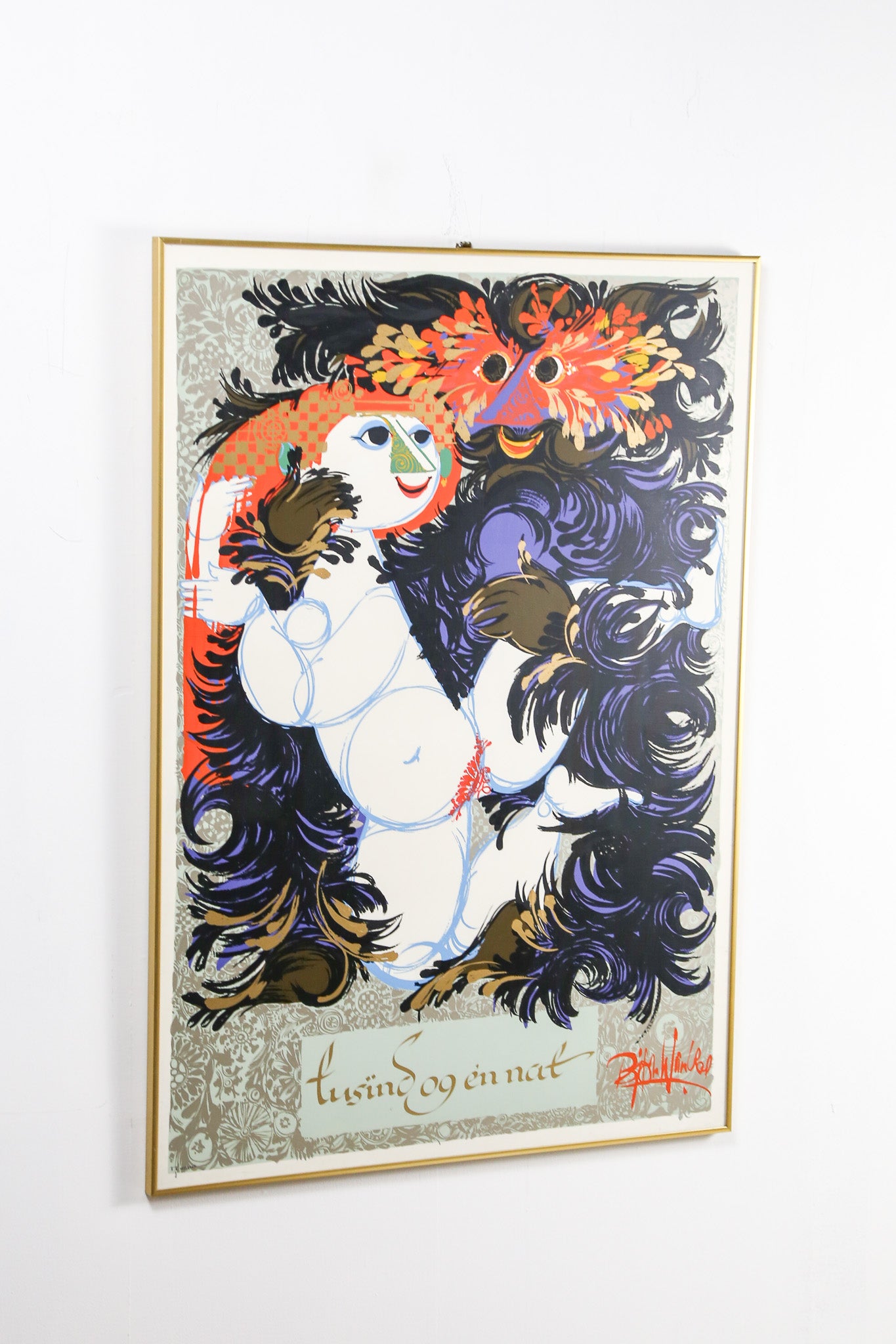 Bjørn Wiinblad Poster "Woman" / ビヨン・ヴィンブラッド ポスター 「女性」