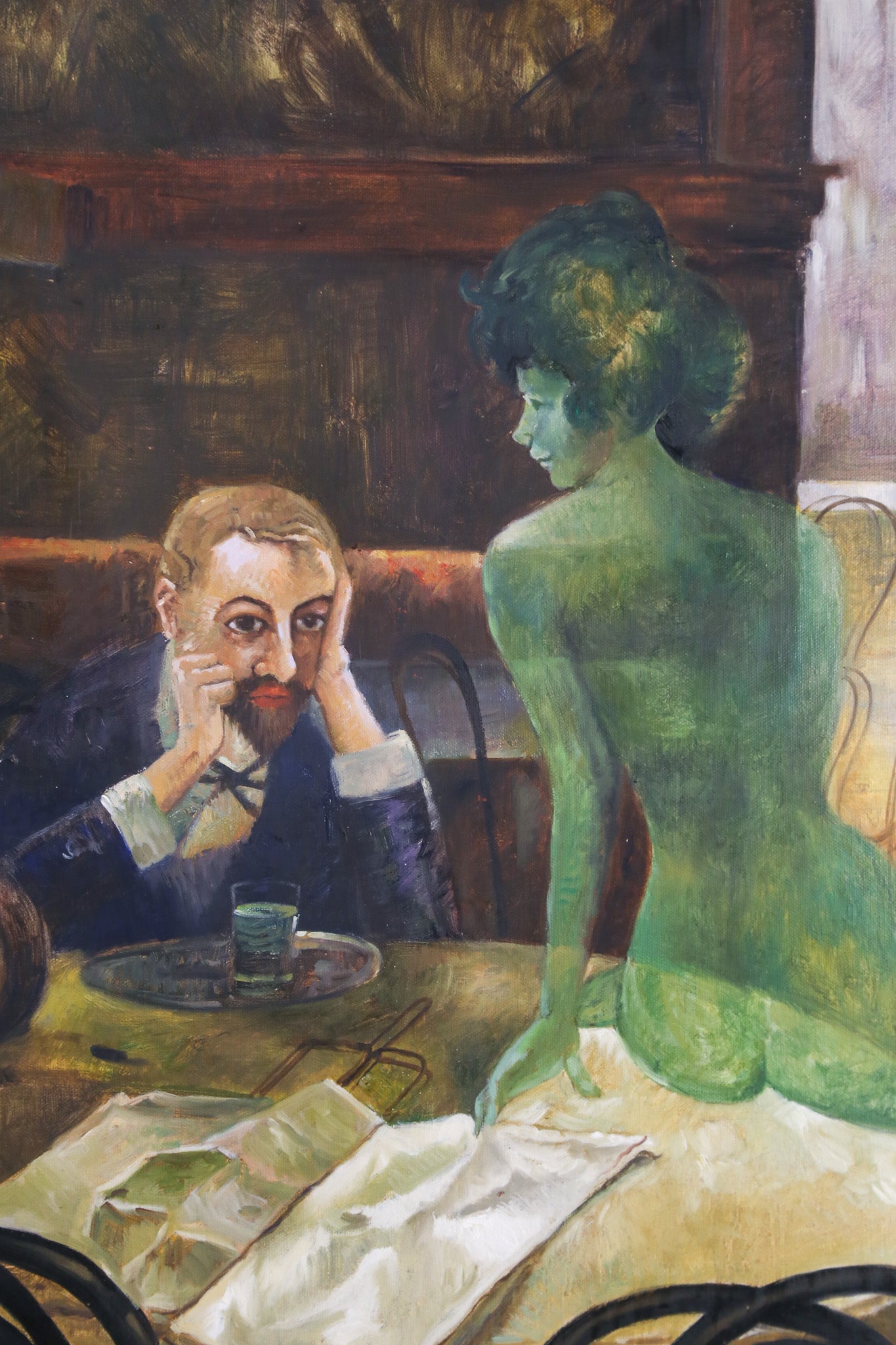 Man and Translucent Woman Wall Art / 男性と半透明女性 ウォールアート