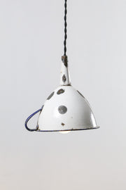 White Enamel Funnel Pendant Light / 白ホーロー ジョウゴ ライト