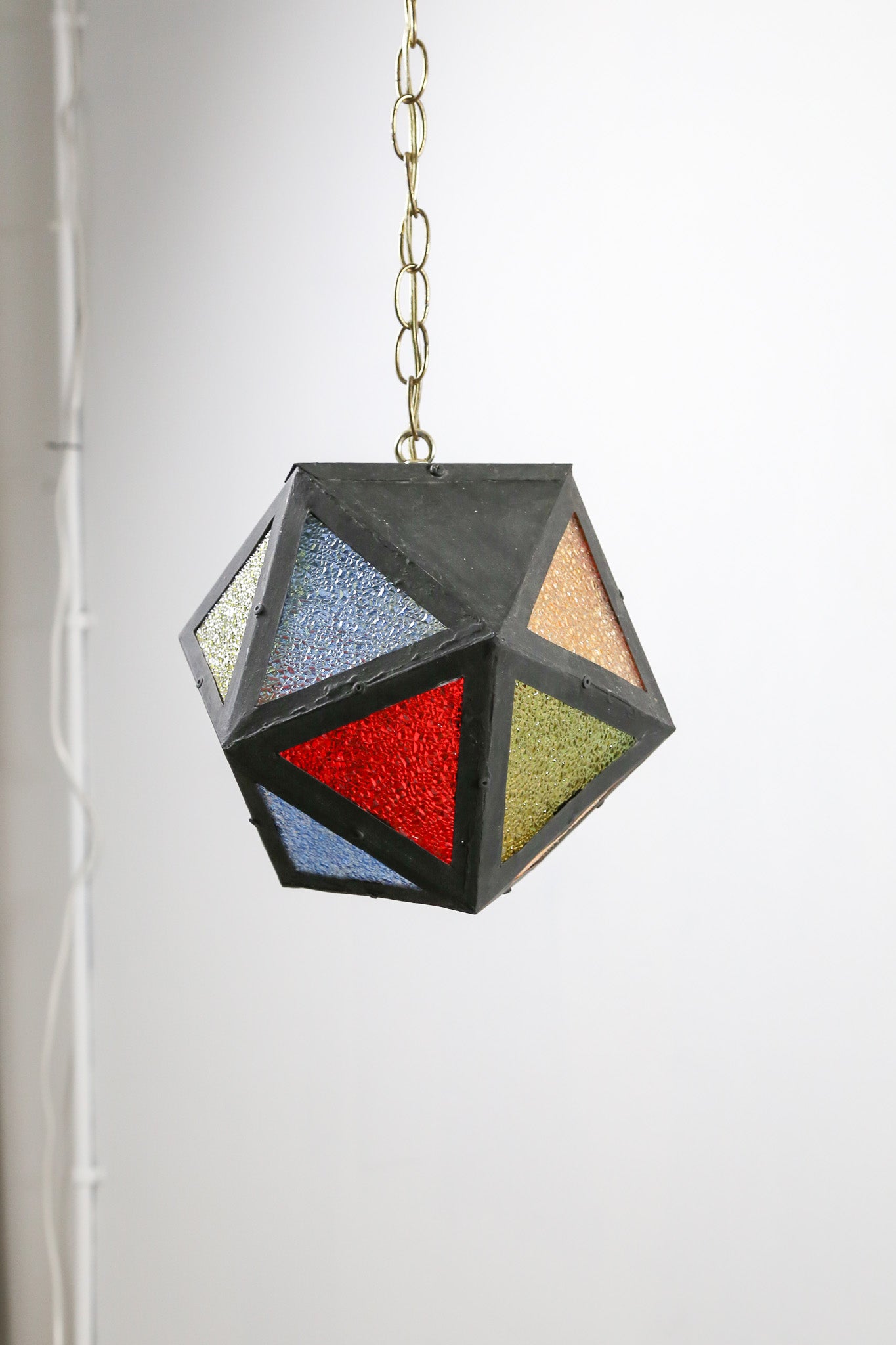 Stained Glass Style Polygonal Pendant Light / ステンド風 多角形ライト