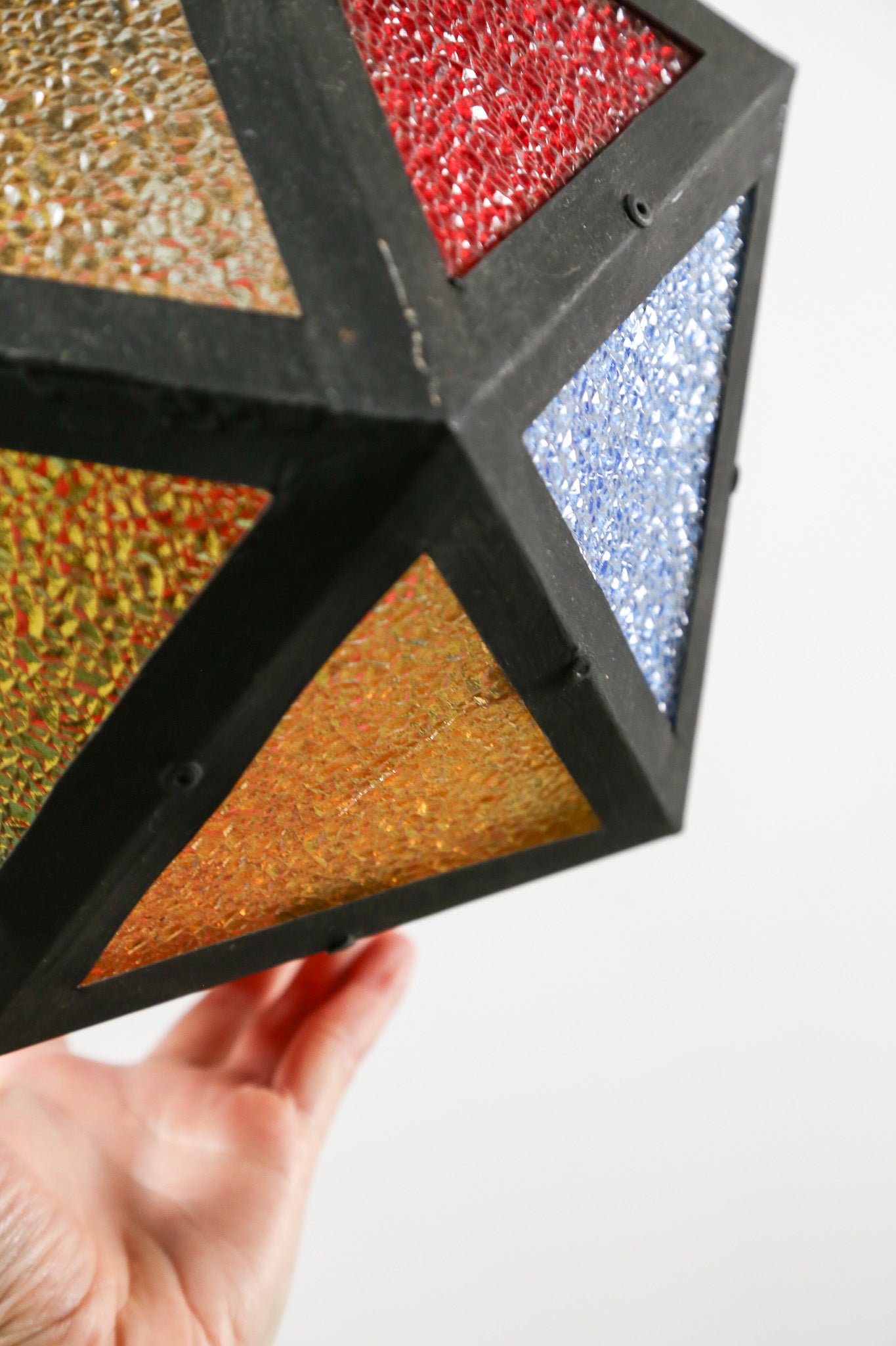 Stained Glass Style Polygonal Pendant Light / ステンド風 多角形ライト