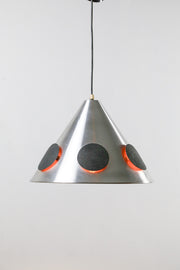 Silver Shade Pendant Light with Black Accents / シルバーシェード 黒丸付き ペンダントライト