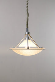 Pendant Light with Stepped Glass Shade and Speckled Bowl / ステップガラスシェード＆斑点模様ボウル ペンダントライト