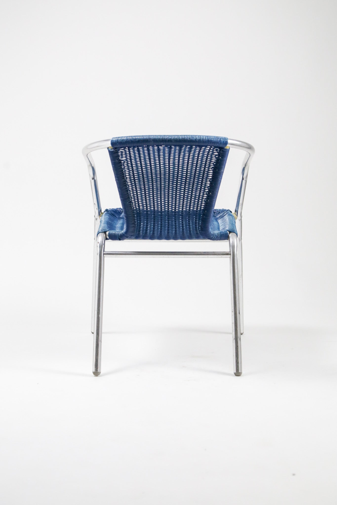 Blue Vinyl Woven Armchair / ビニール編みアームチェア
