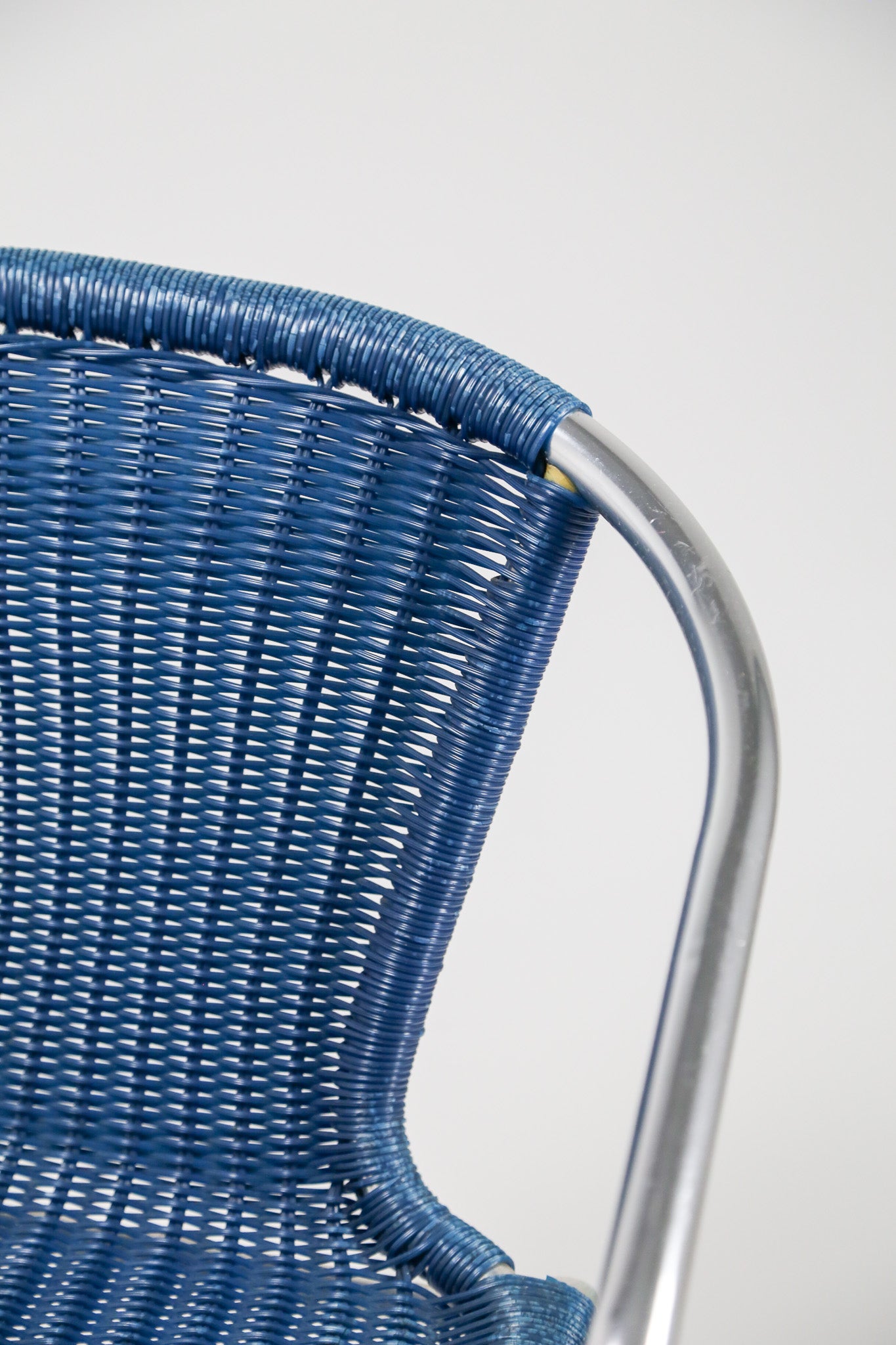 Blue Vinyl Woven Armchair / ビニール編みアームチェア