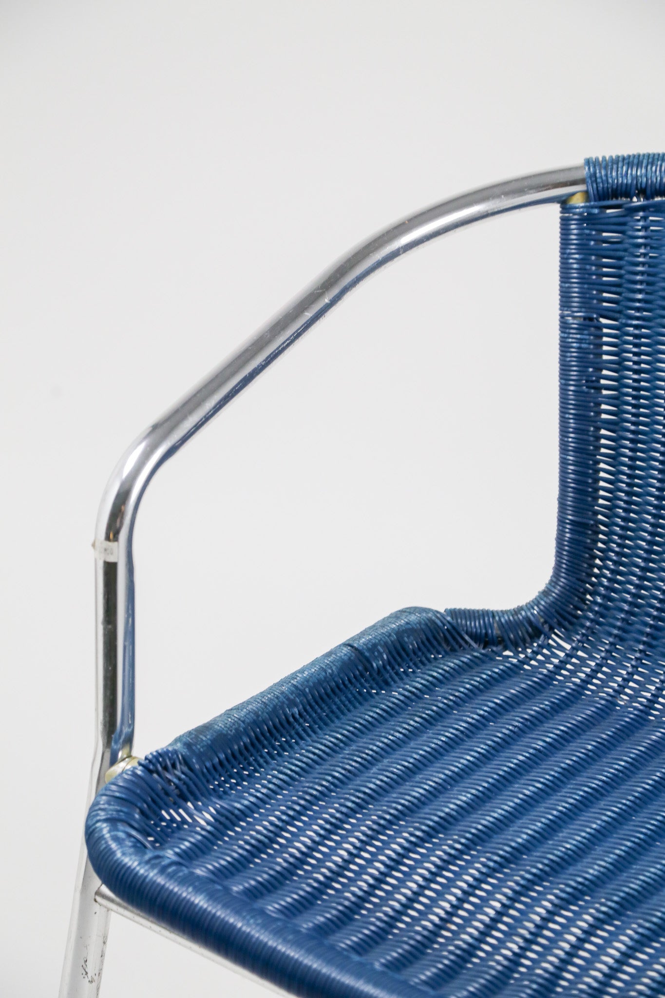 Blue Vinyl Woven Armchair / ビニール編みアームチェア – STORE IN