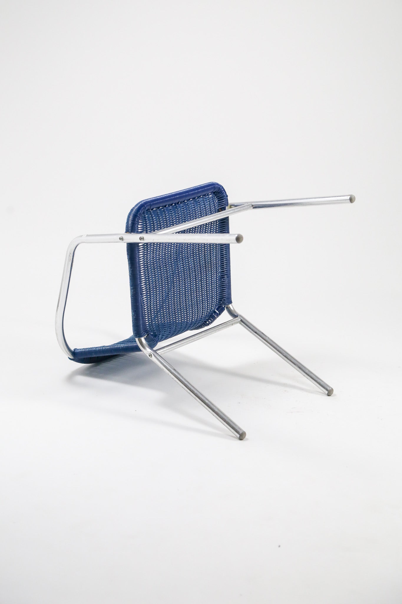 Blue Vinyl Woven Armchair / ビニール編みアームチェア – STORE IN