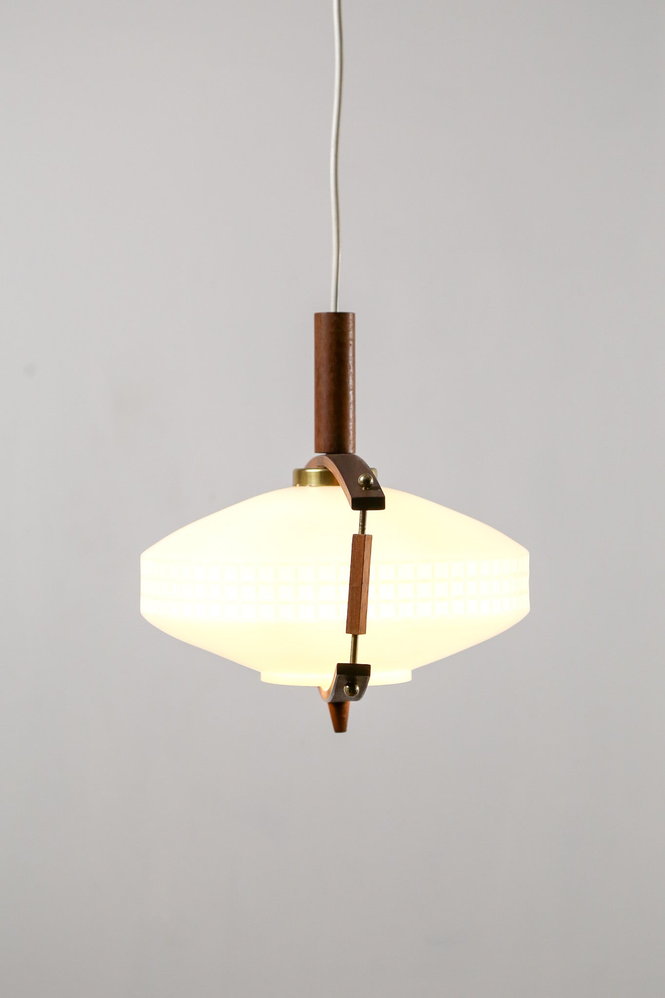 Wood Frame Glass Pendant Light / 木製フレーム ガラスペンダントライト