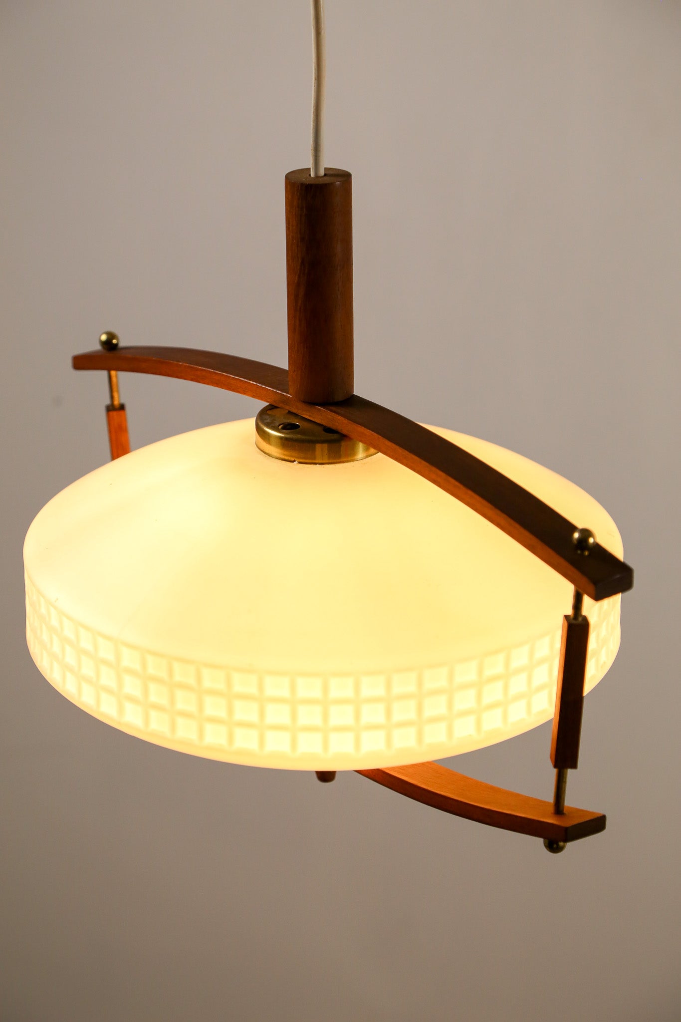 Wood Frame Glass Pendant Light / 木製フレーム ガラスペンダントライト