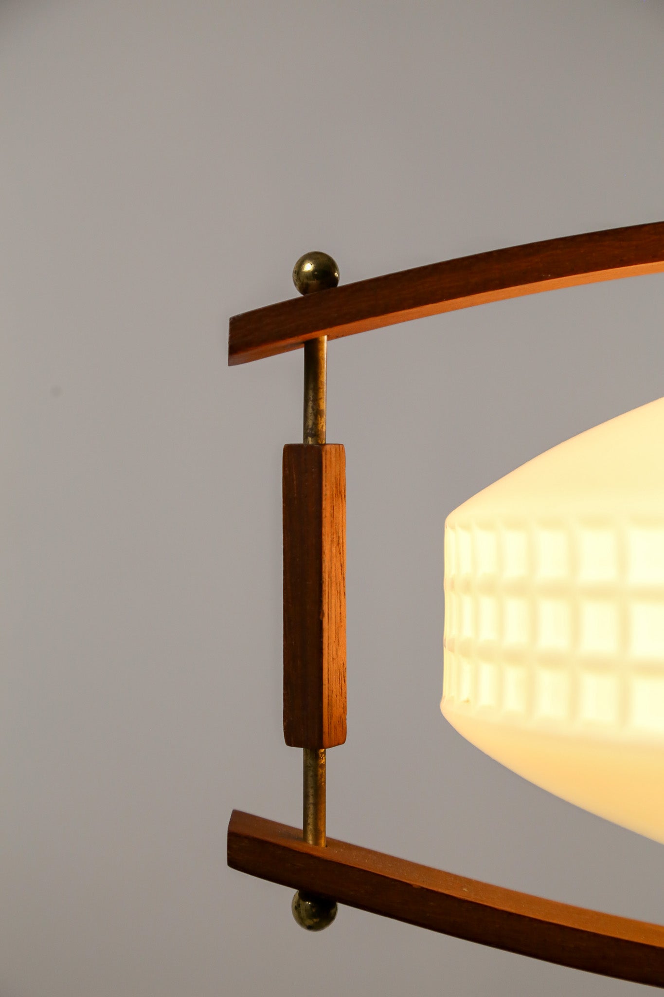 Wood Frame Glass Pendant Light / 木製フレーム ガラスペンダントライト