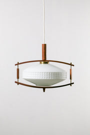 Wood Frame Glass Pendant Light / 木製フレーム ガラスペンダントライト