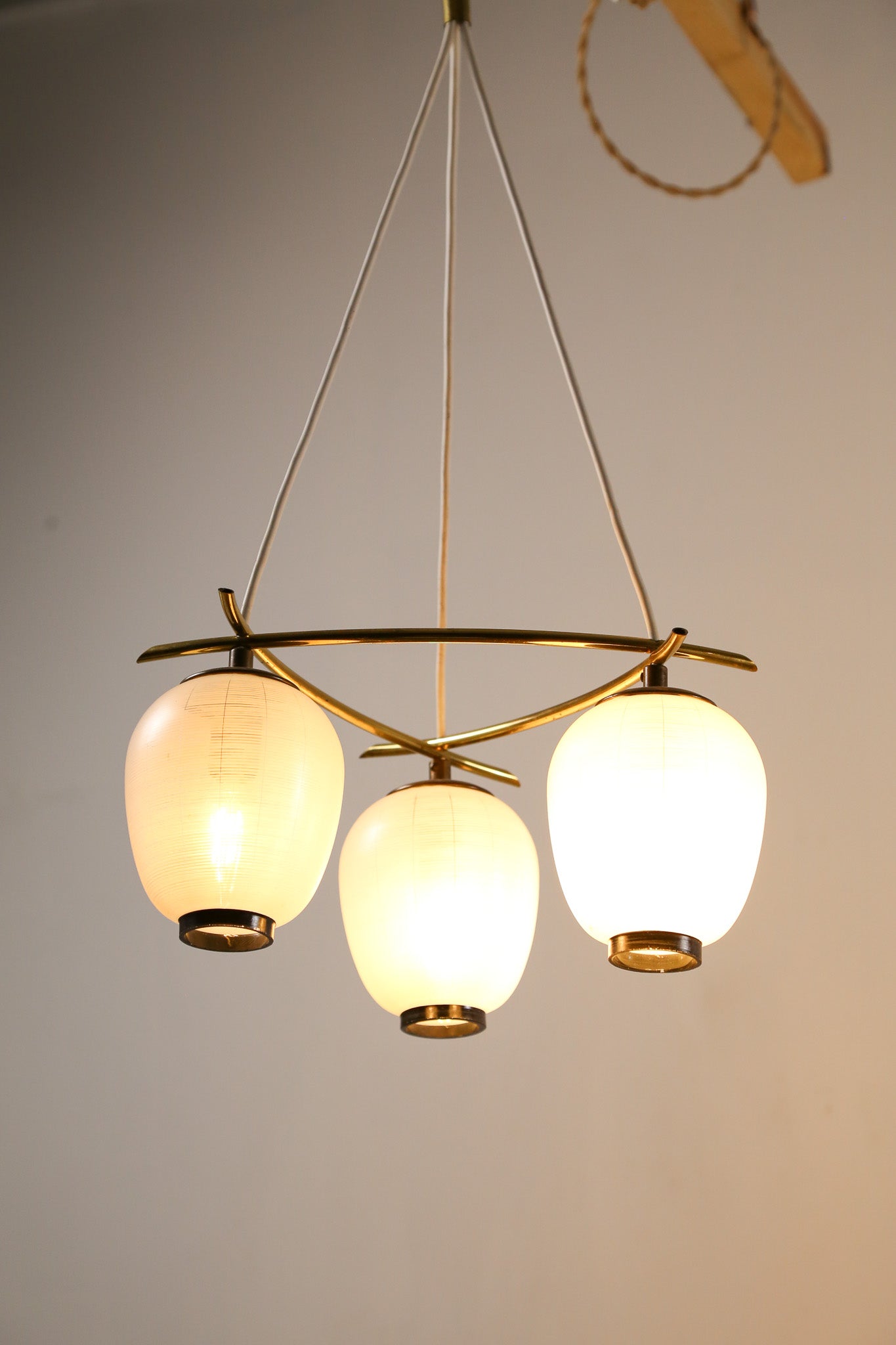 Glass 3-Light Pendant Lamp / ガラス 3灯 ペンダントランプ