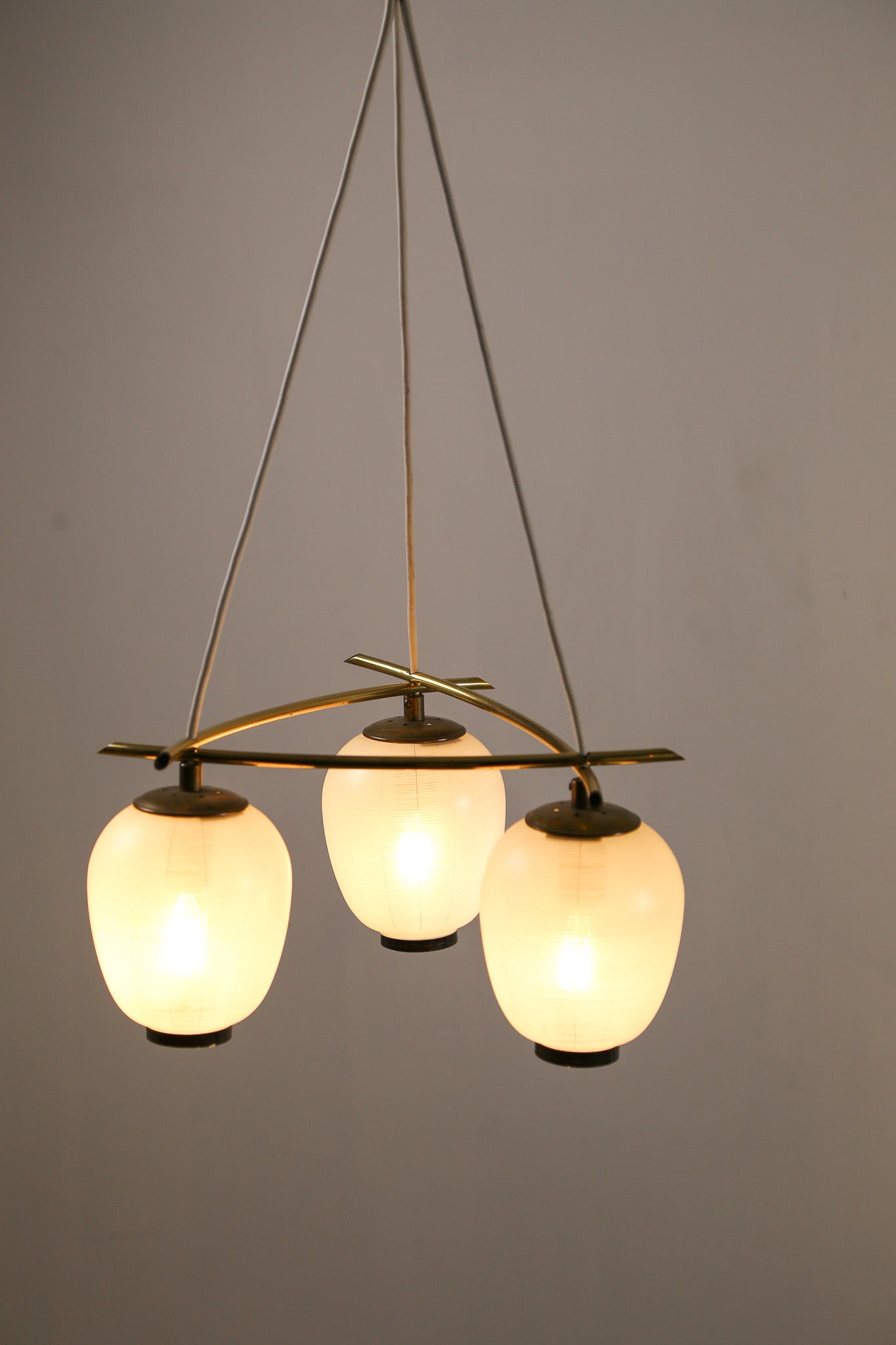 Glass 3-Light Pendant Lamp / ガラス 3灯 ペンダントランプ