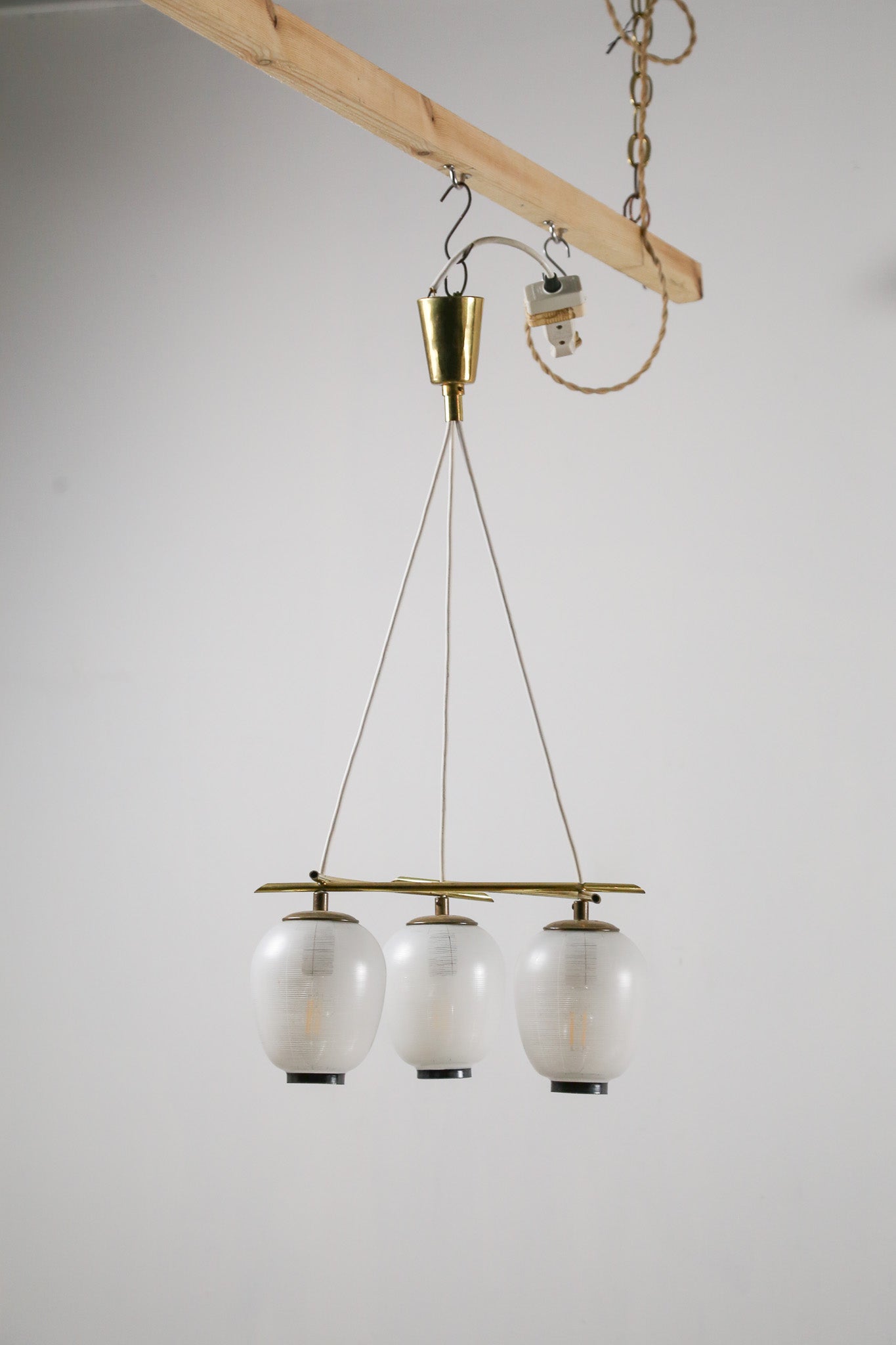 Glass 3-Light Pendant Lamp / ガラス 3灯 ペンダントランプ