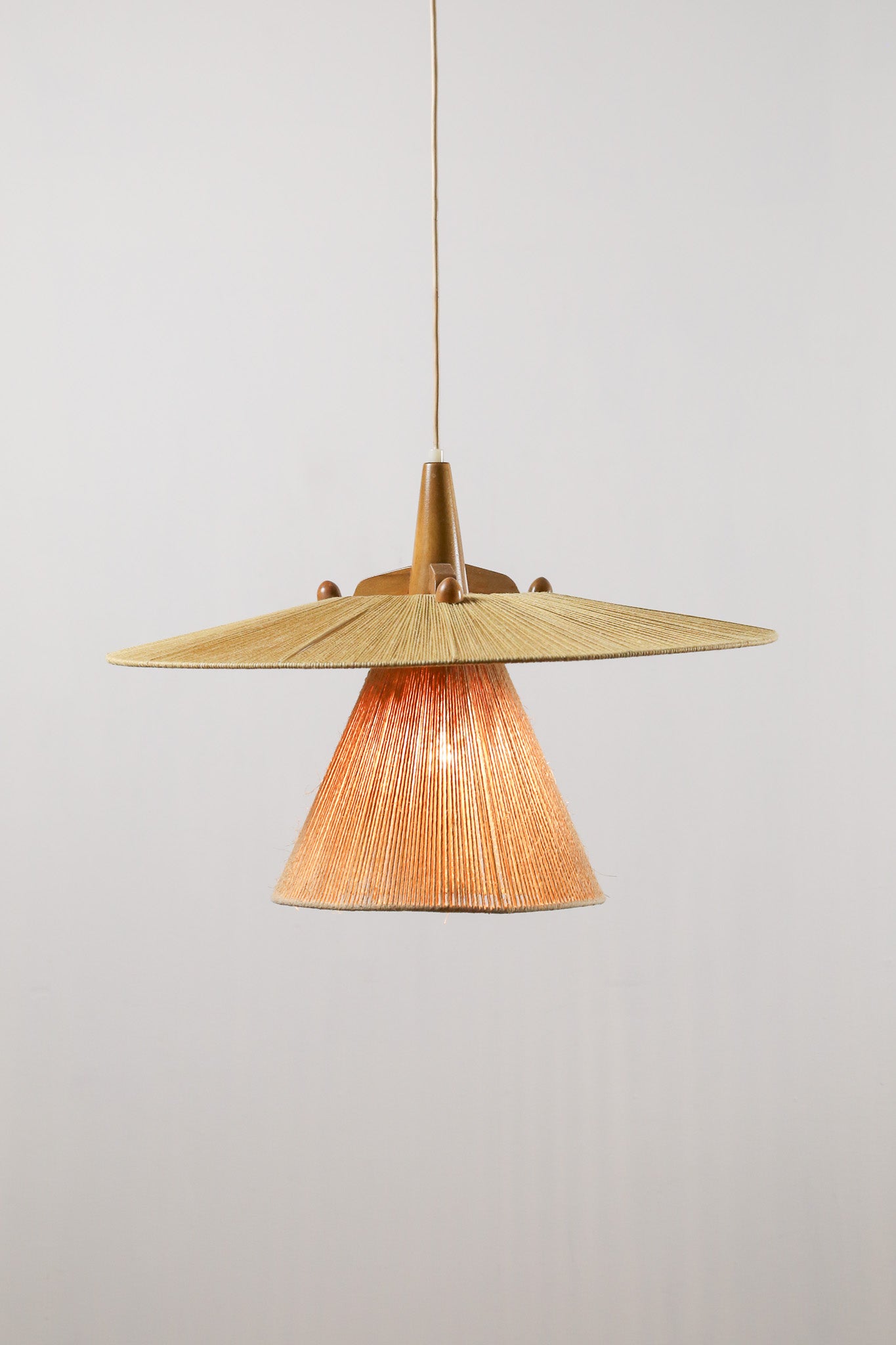 Teak and Sisal Rope Pendant Light / チーク＆サイザルロープ ペンダントライト