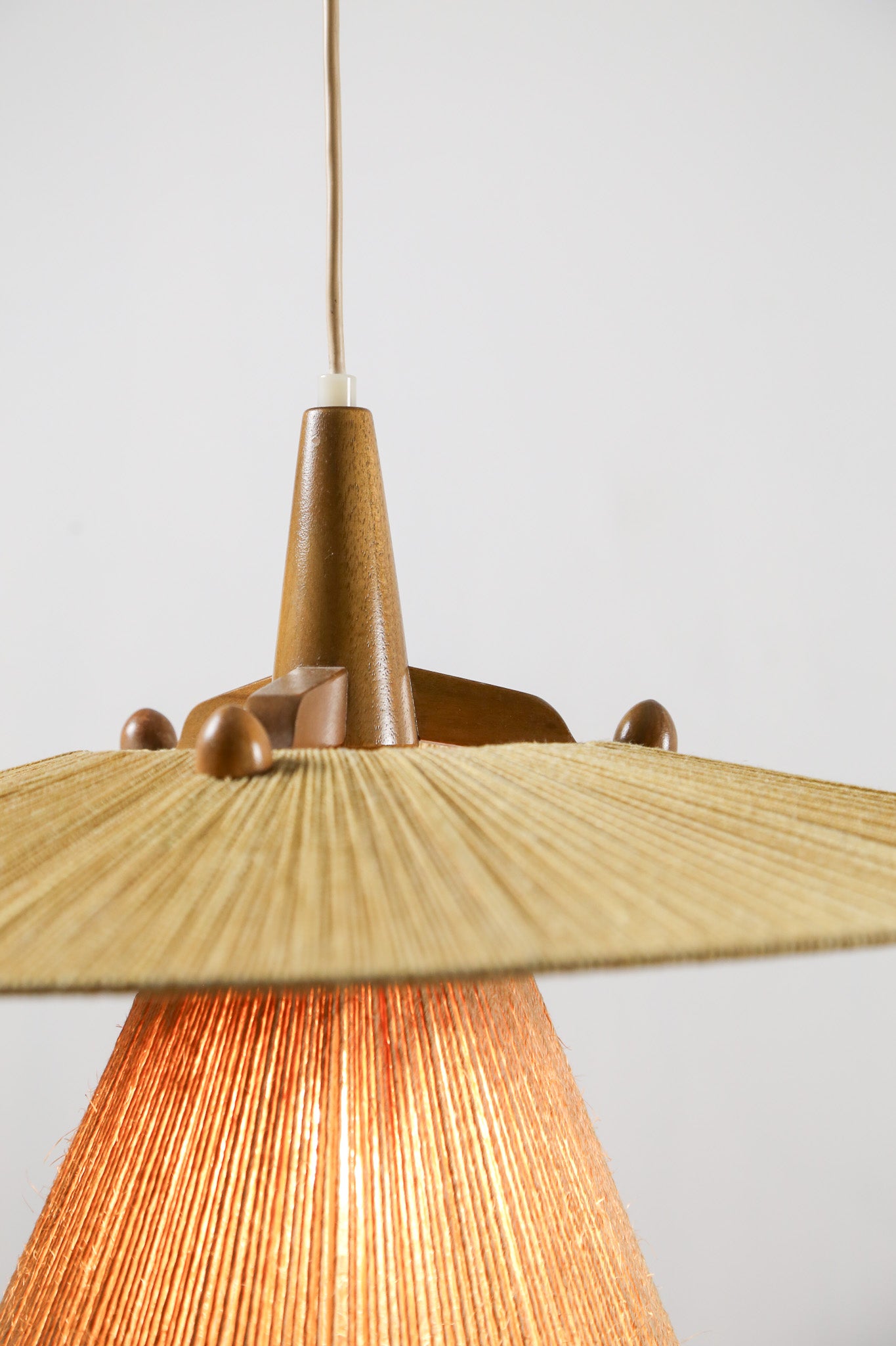 Teak and Sisal Rope Pendant Light / チーク＆サイザルロープ ペンダントライト