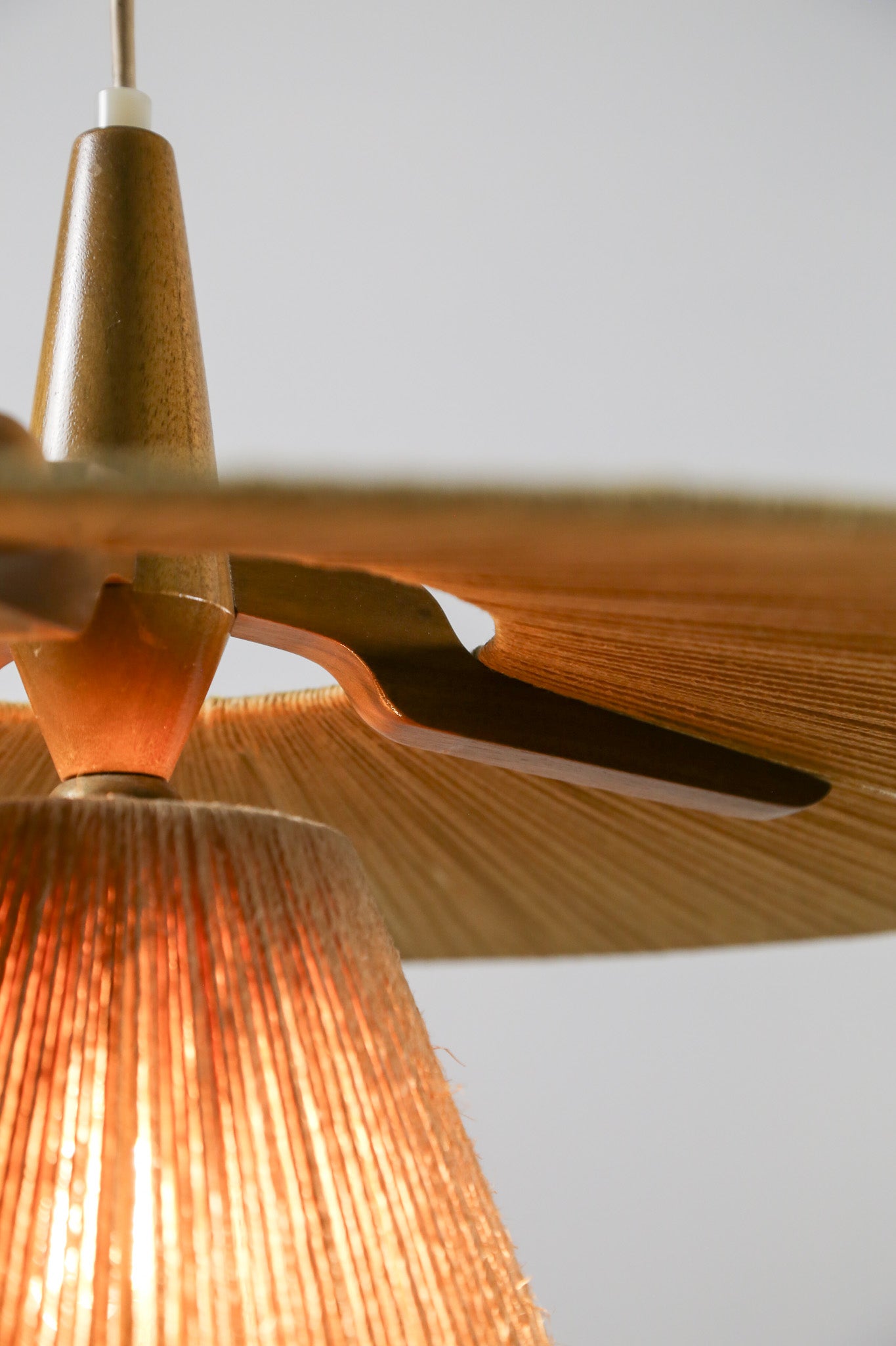 Teak and Sisal Rope Pendant Light / チーク＆サイザルロープ
