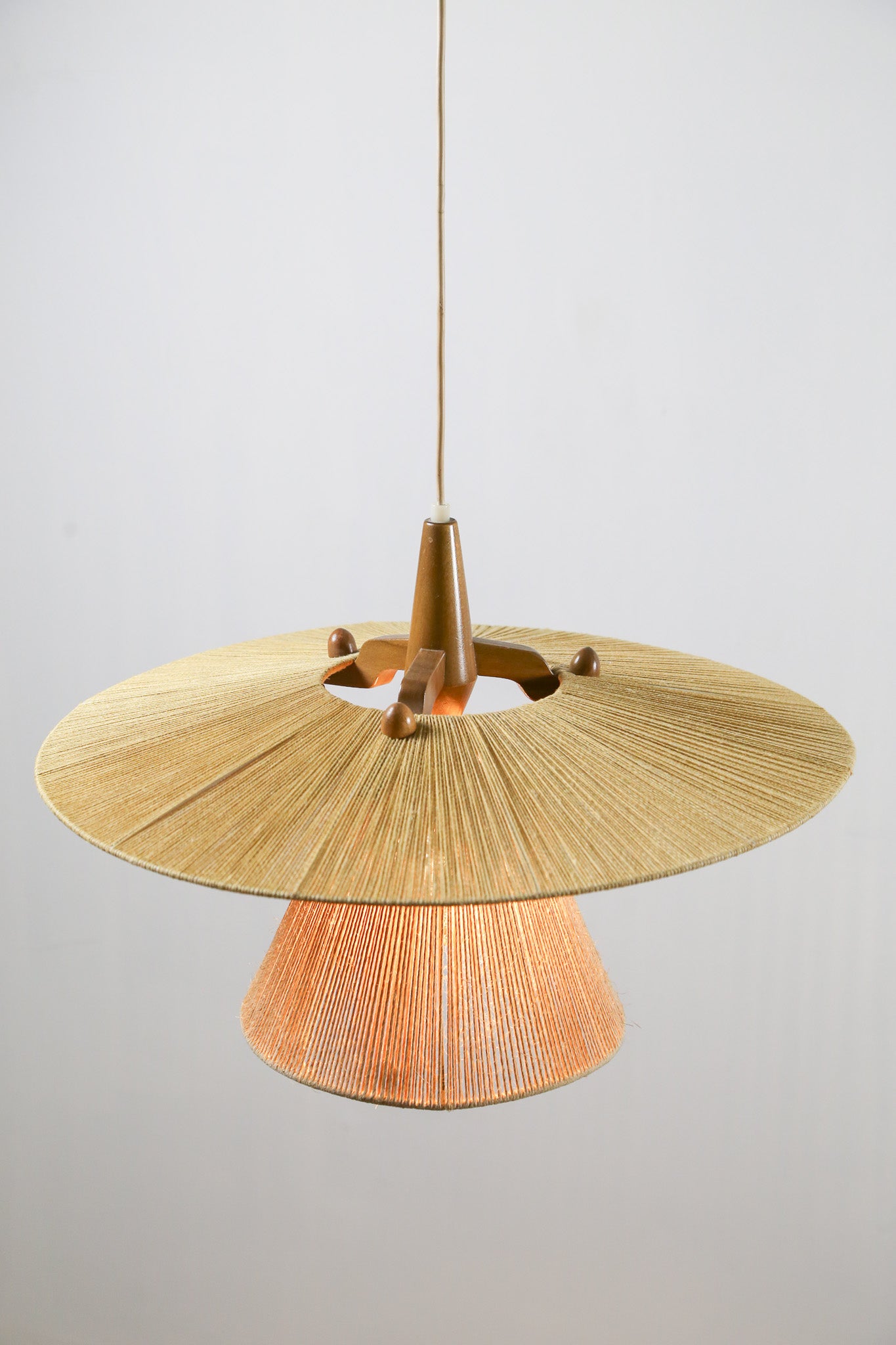 Teak and Sisal Rope Pendant Light / チーク＆サイザルロープ ペンダントライト