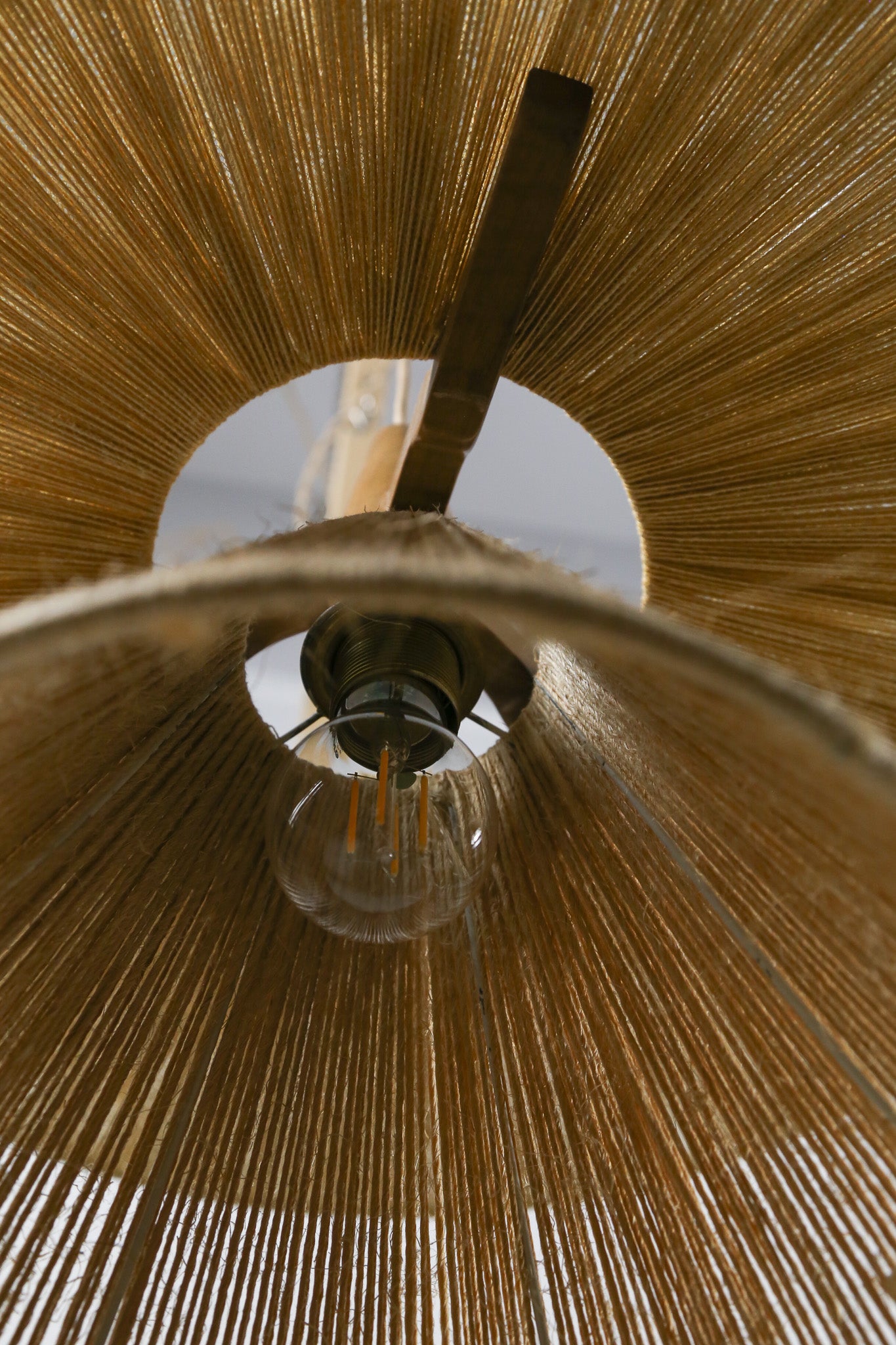 Teak and Sisal Rope Pendant Light / チーク＆サイザルロープ ペンダントライト