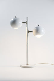 White Twin Head Desk Lamp / 白 2灯 デスクライト