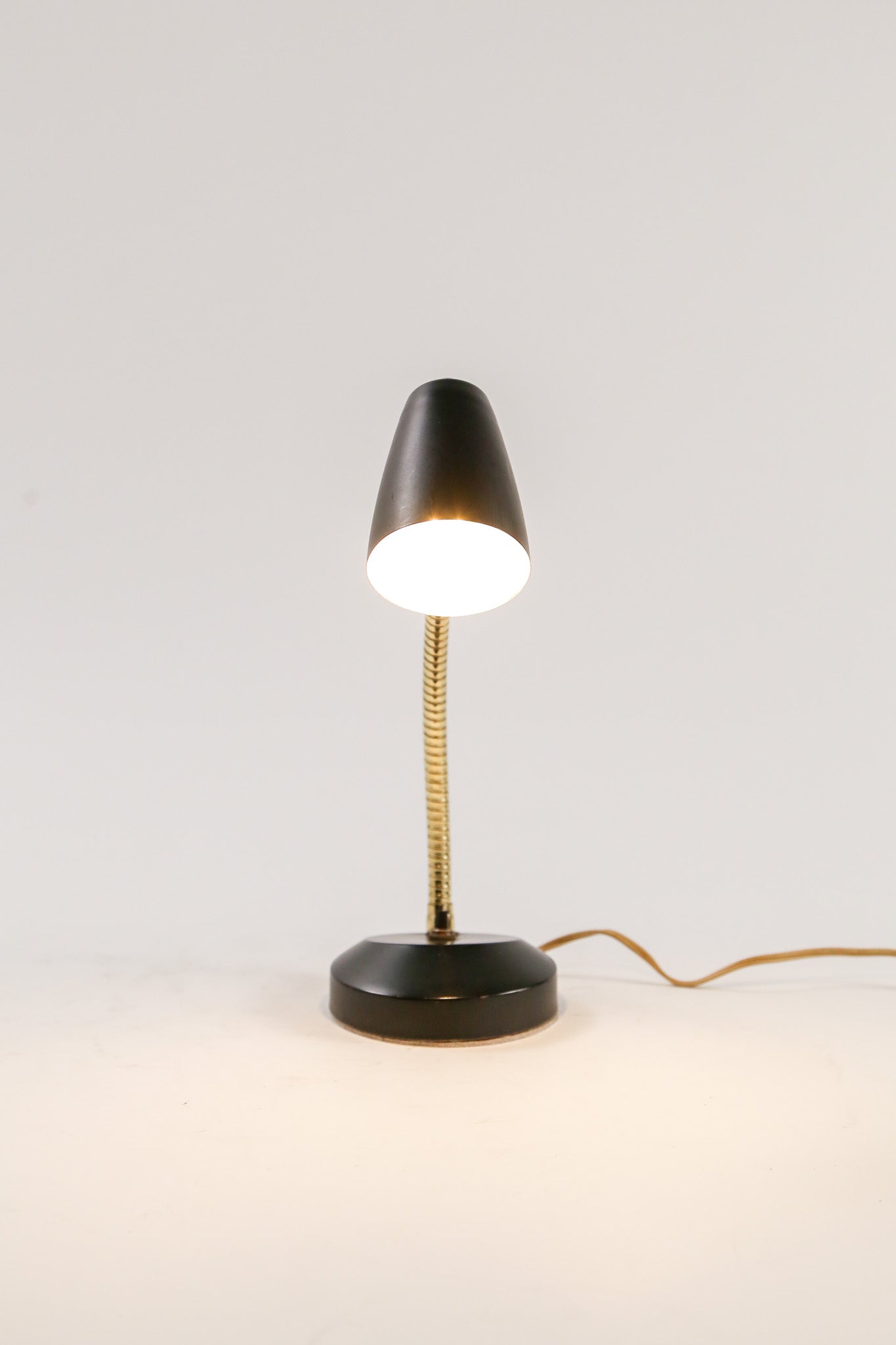 Black & Gold Gooseneck Desk Lamp / 黒×ゴールド グースネック デスクライト