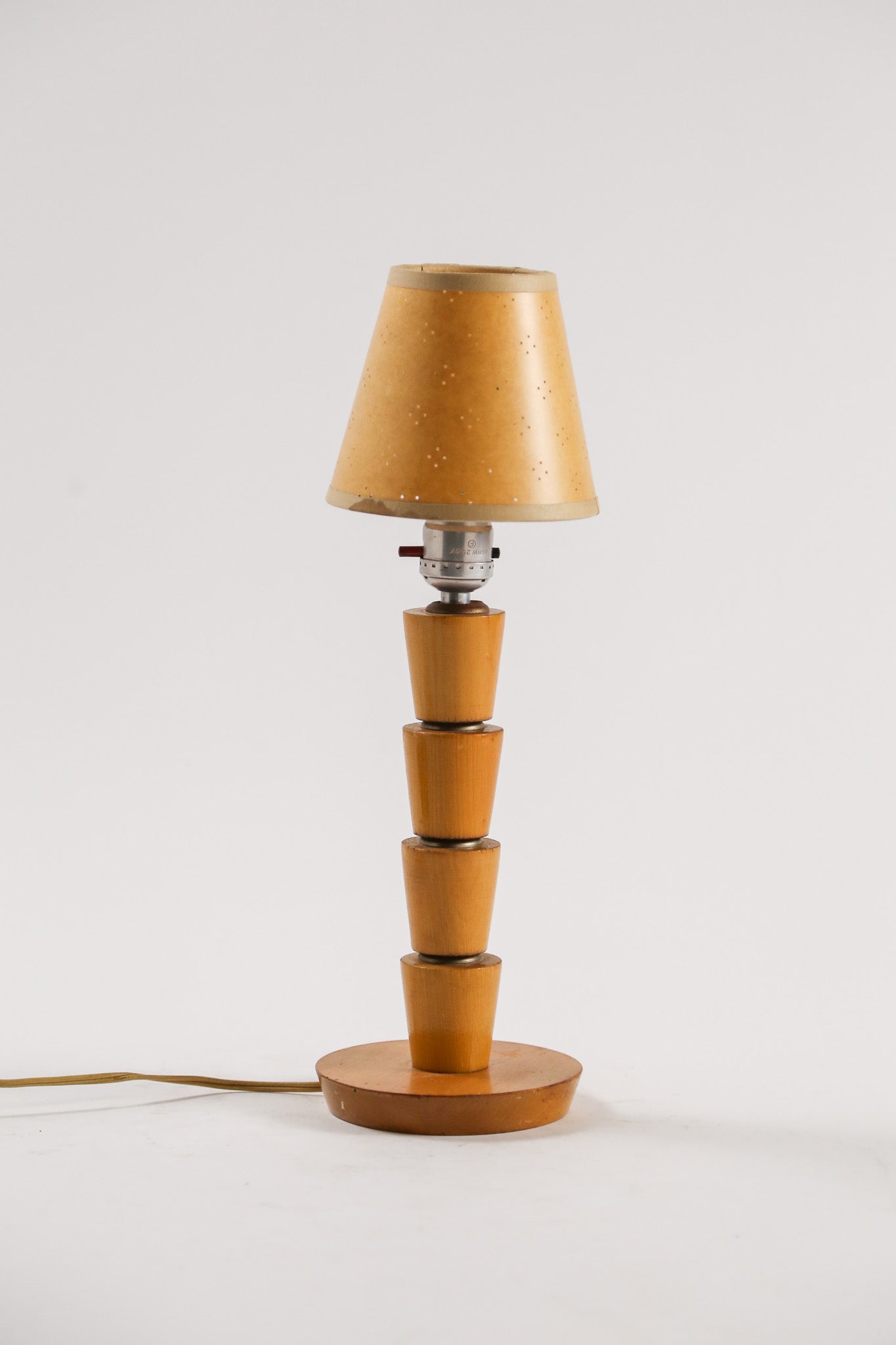 Wood Base & Paper Shade Desk Lamp / 木製ベース×紙シェード デスクライト