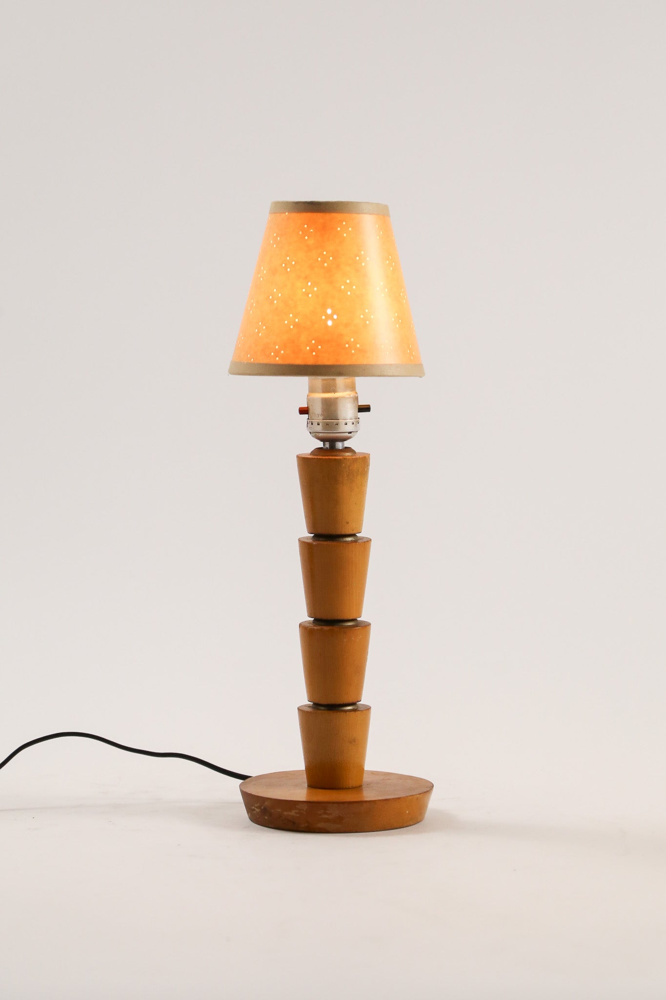 Wood Base & Paper Shade Desk Lamp / 木製ベース×紙シェード デスクライト