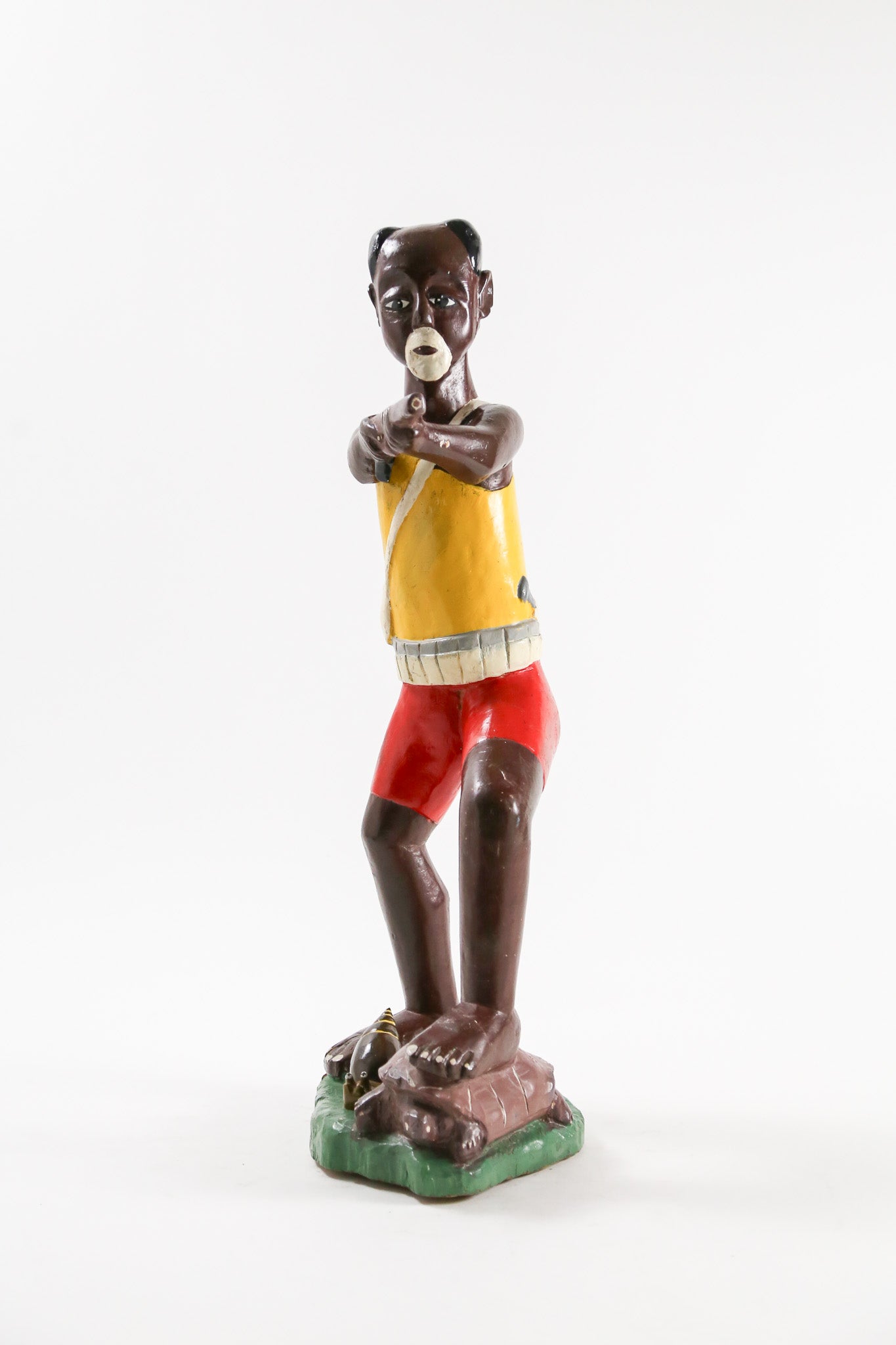 Hunting Man Wood Sculpture / 銃をうつ男 オブジェ