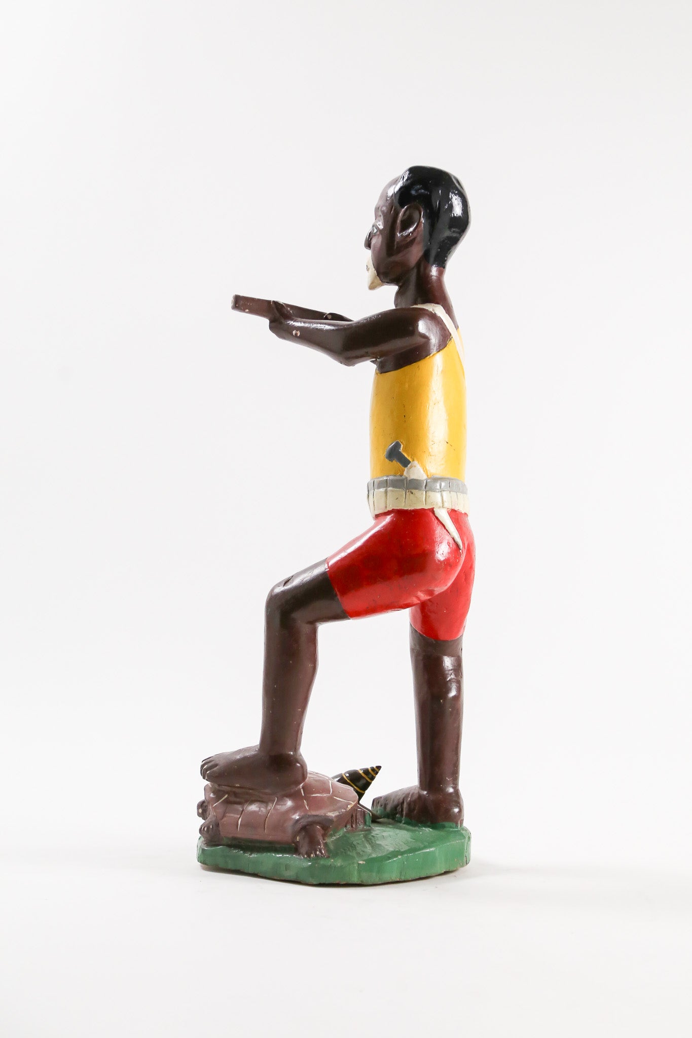 Hunting Man Wood Sculpture / 銃をうつ男 オブジェ