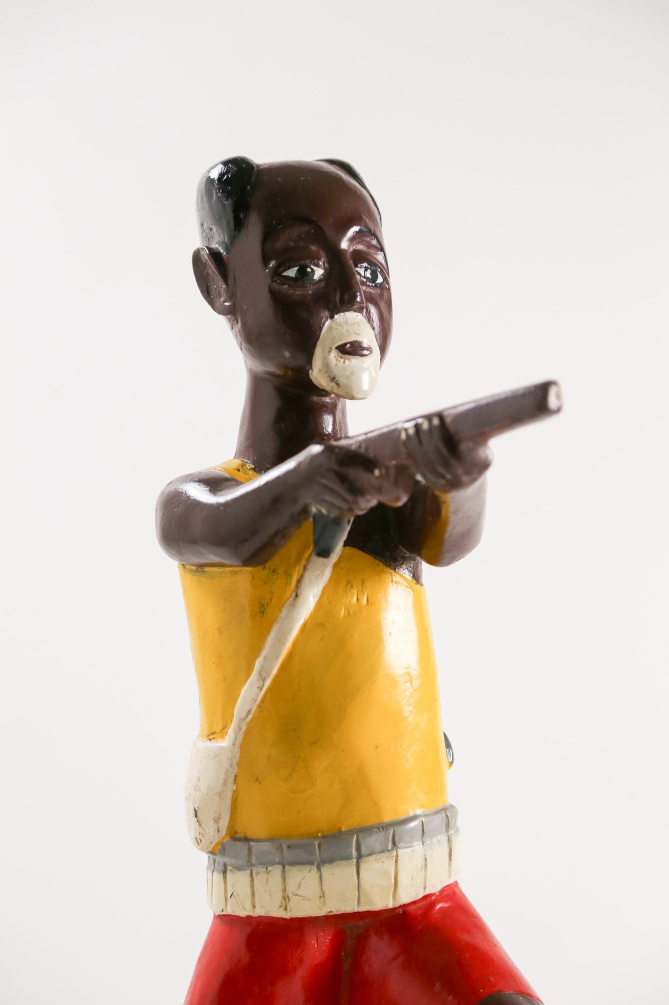 Hunting Man Wood Sculpture / 銃をうつ男 オブジェ
