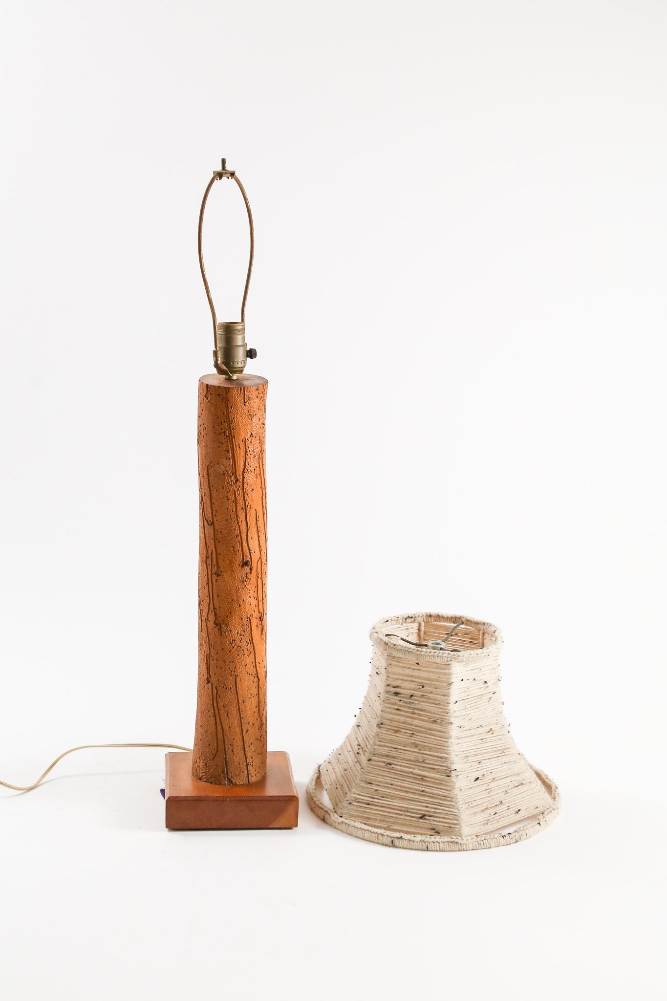 Wood, Resin and Fabric Shade Desk Light / 木×樹脂×布シェード デスクライト