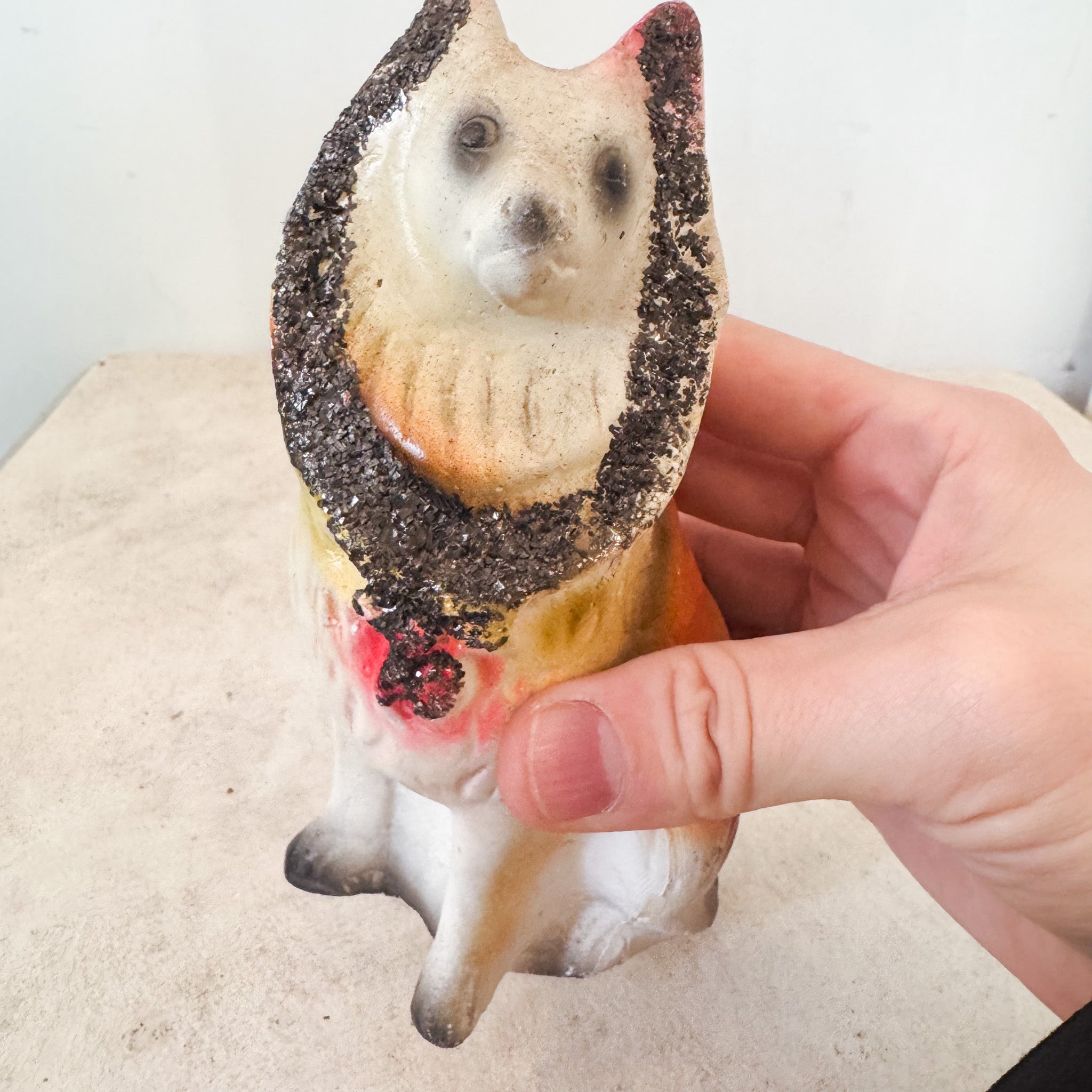 Chalkware Dog Figurine / チョークドックフィギュア