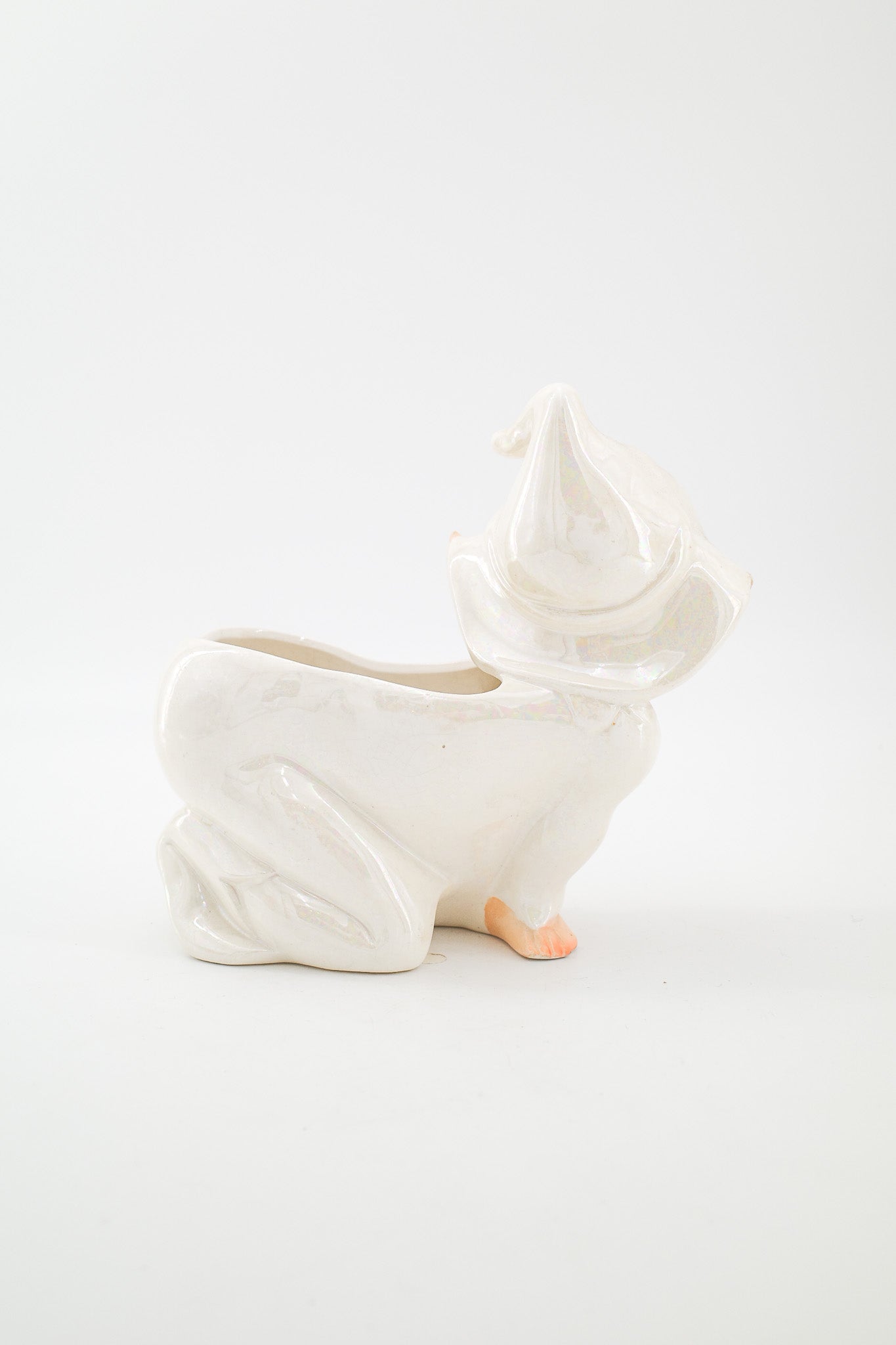 Lefton Iridescent Elf Planter / レフトン 陶器製 エルフのプランター