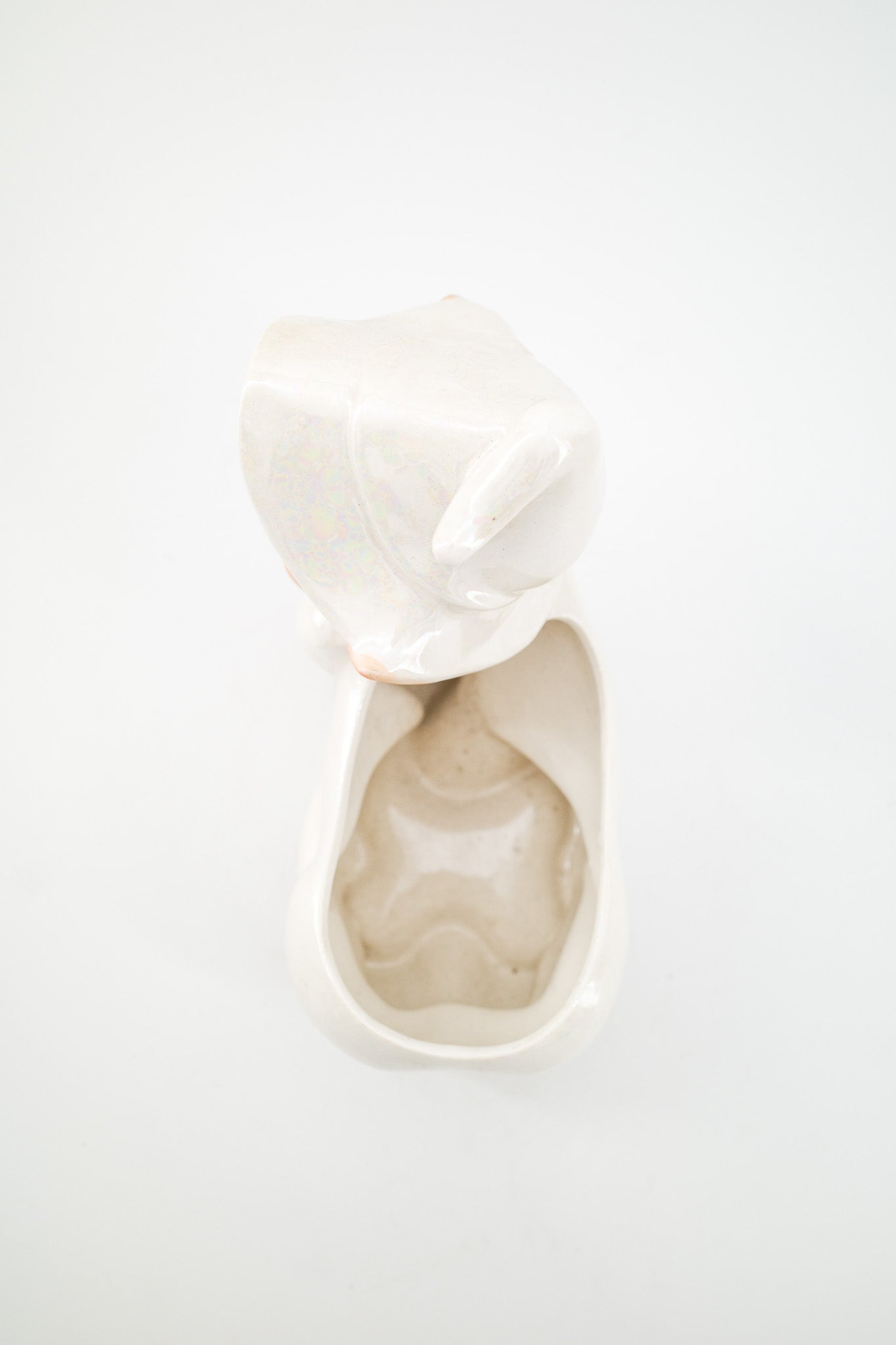 Lefton Iridescent Elf Planter / レフトン 陶器製 エルフのプランター