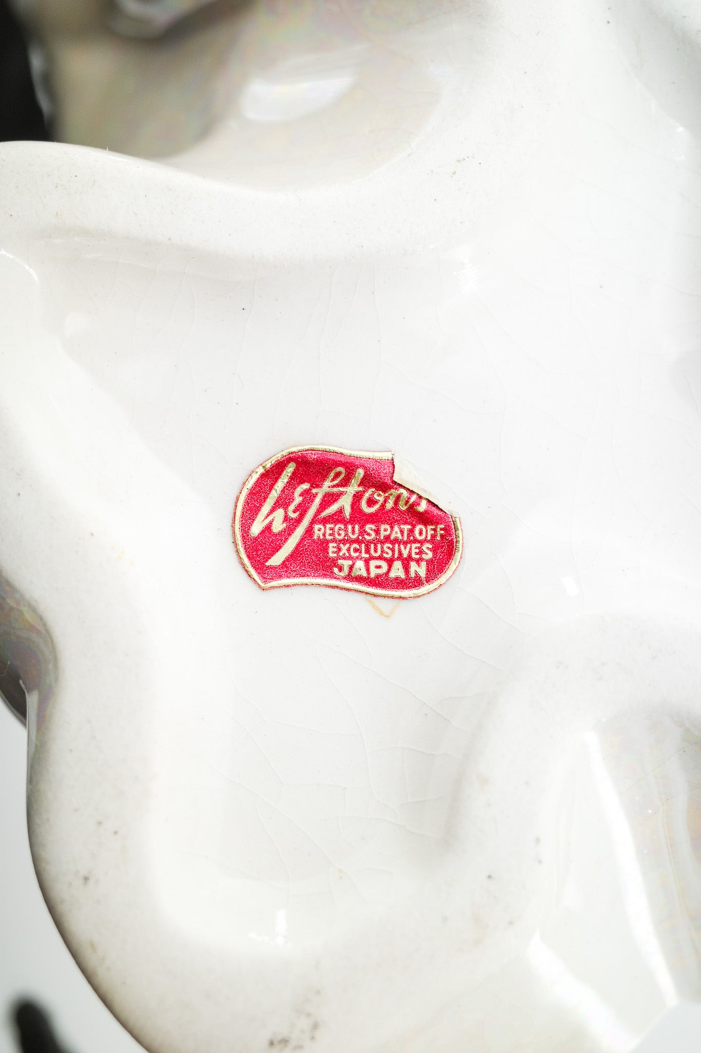 Lefton Iridescent Elf Planter / レフトン 陶器製 エルフのプランター