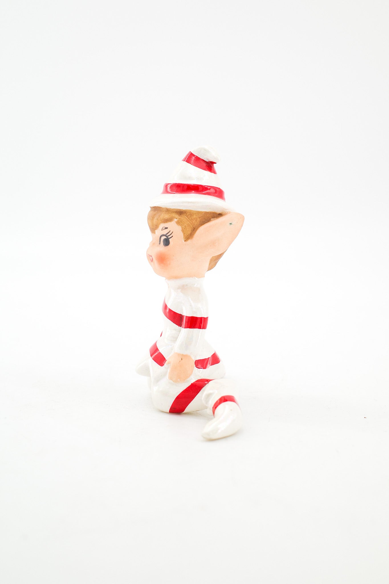 Candy Cane Elf Figurine / キャンディケイン エルフ 陶器フィギュア