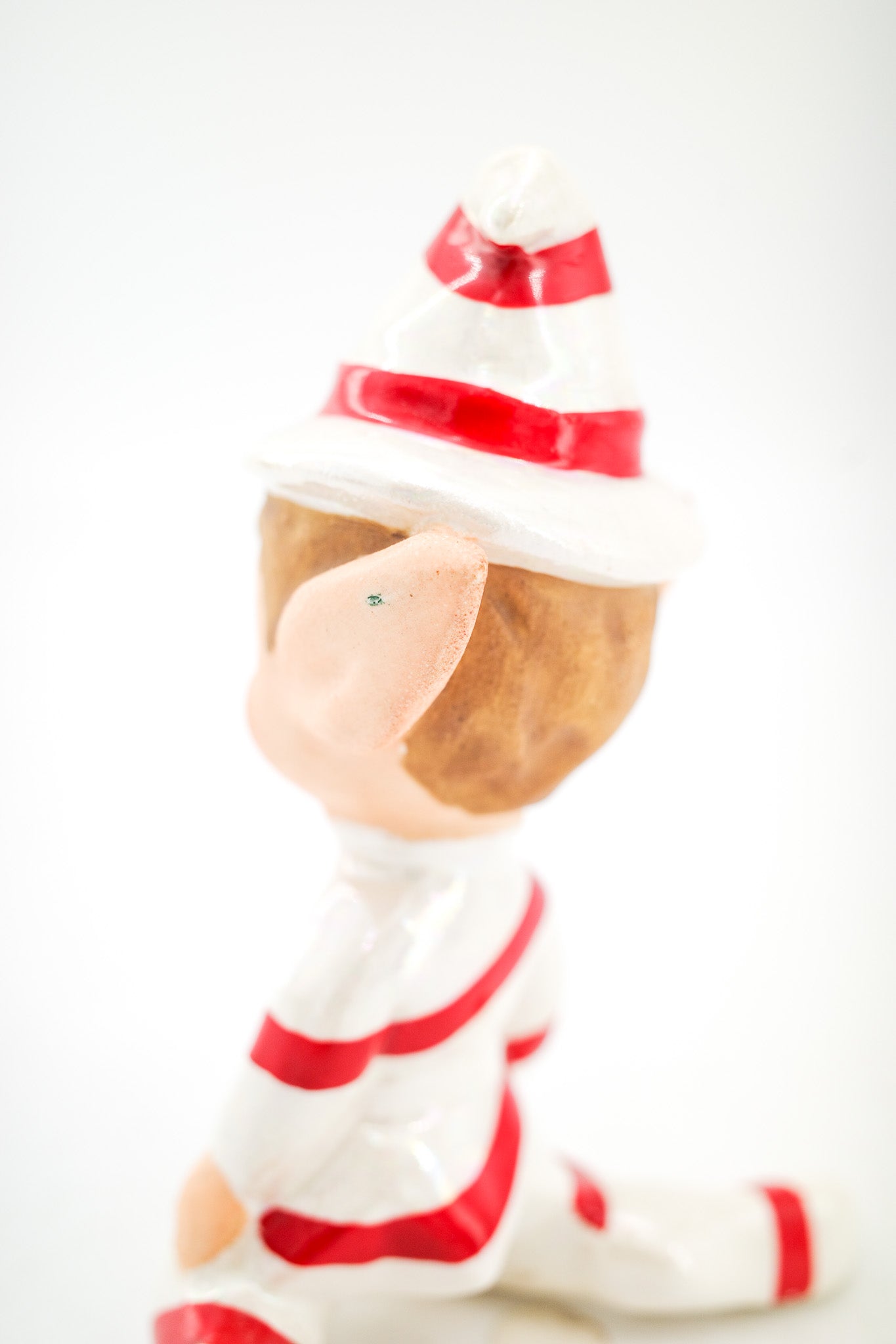 Candy Cane Elf Figurine / キャンディケイン エルフ 陶器フィギュア