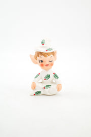 Vintage Christmas Pixie Ceramic Figurine / ヴィンテージ クリスマス ピクシー 陶器人形