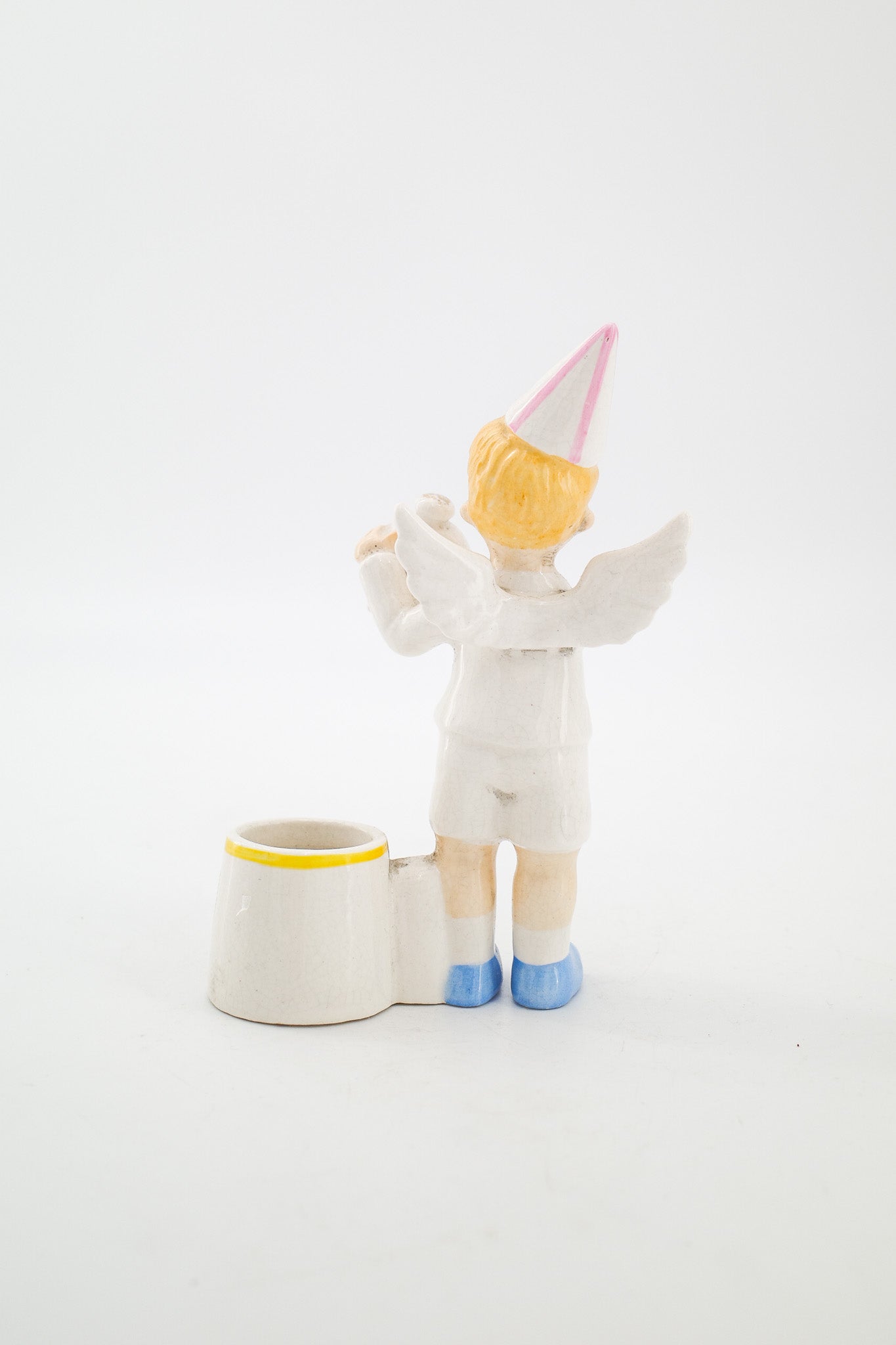 January New Year's Angel Ceramic Figurine / January ニューイヤー エンジェル クロック 陶器置物