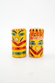 Totem Pole Style Wooden Spice Shakers / 木製 トーテムポール風 スパイスシェーカー セット