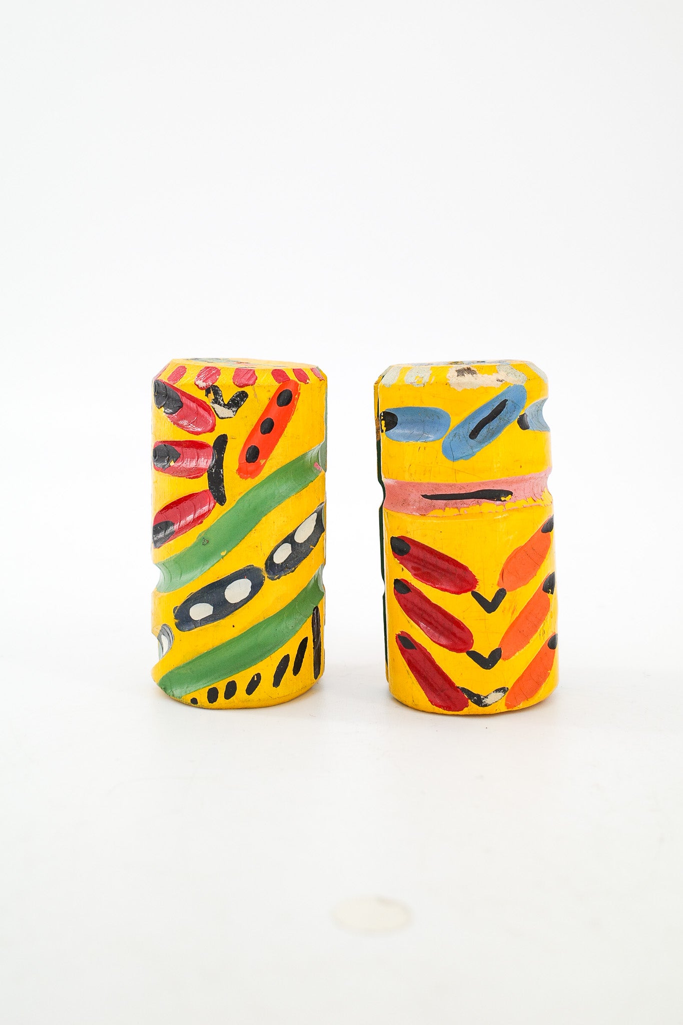 Totem Pole Style Wooden Spice Shakers / 木製 トーテムポール風 スパイスシェーカー セット